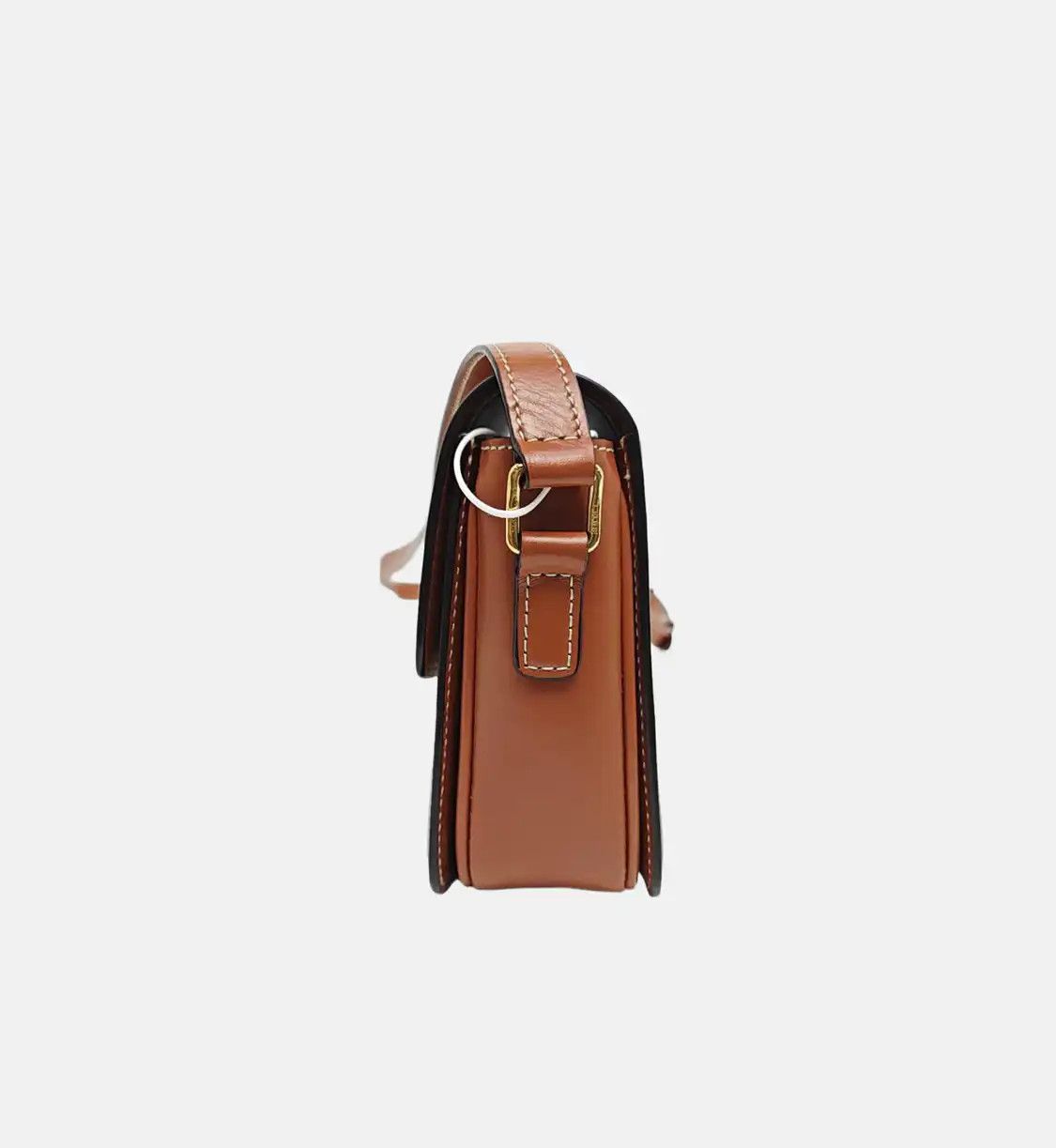 Celine CELINE TRIOMPHE Teen white coated canvas Triomphe shoulder bag gold hardware Size ONE SIZE - 3 Thumbnail