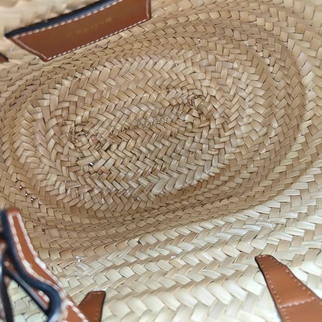 Celine CELINE TEEN TRIOMPHE CELINE CLASSIC beige straw woven shoulder bag handbag cross Size ONE SIZE - 7 Thumbnail