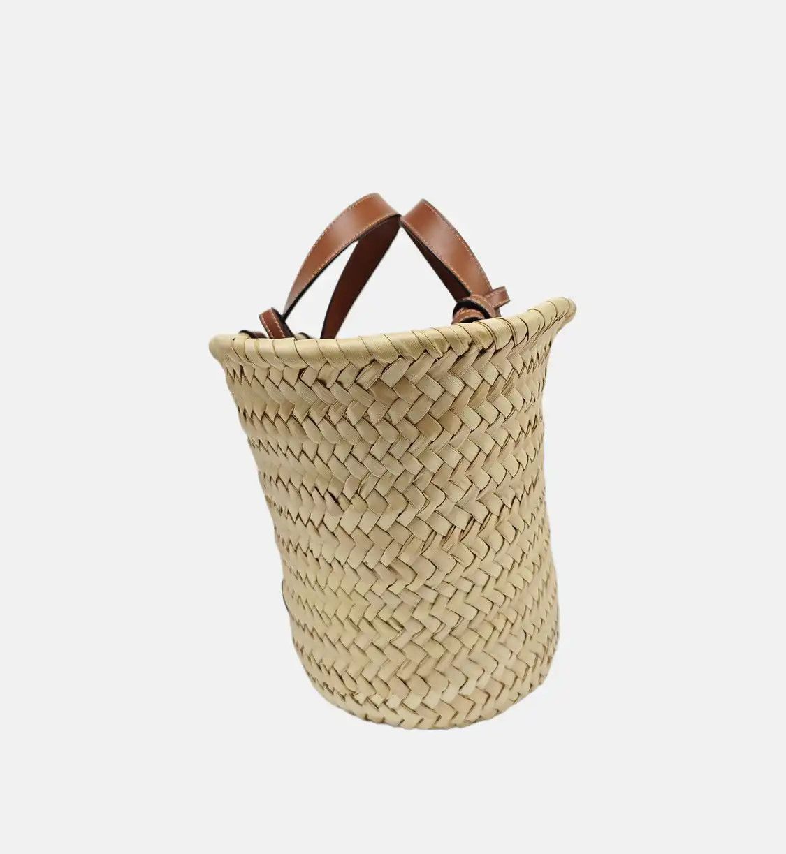 Celine CELINE TEEN TRIOMPHE CELINE CLASSIC beige straw woven shoulder bag handbag cross Size ONE SIZE - 3 Thumbnail