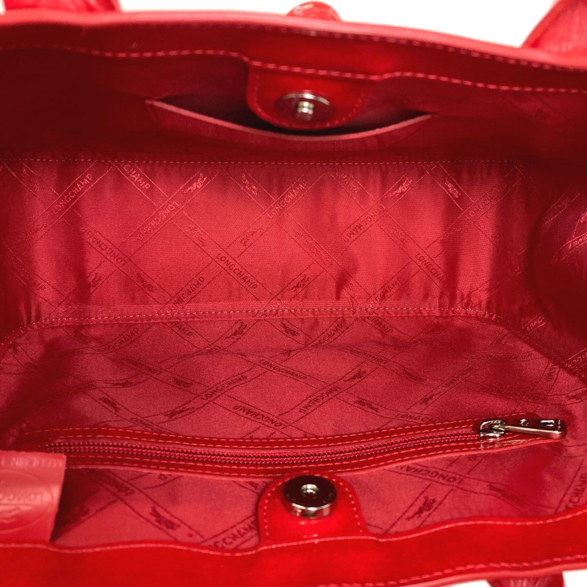 Longchamp Longchamp Le Roseau 2-Way Handbag, Enamel, Women's Size ONE SIZE - 5 Thumbnail