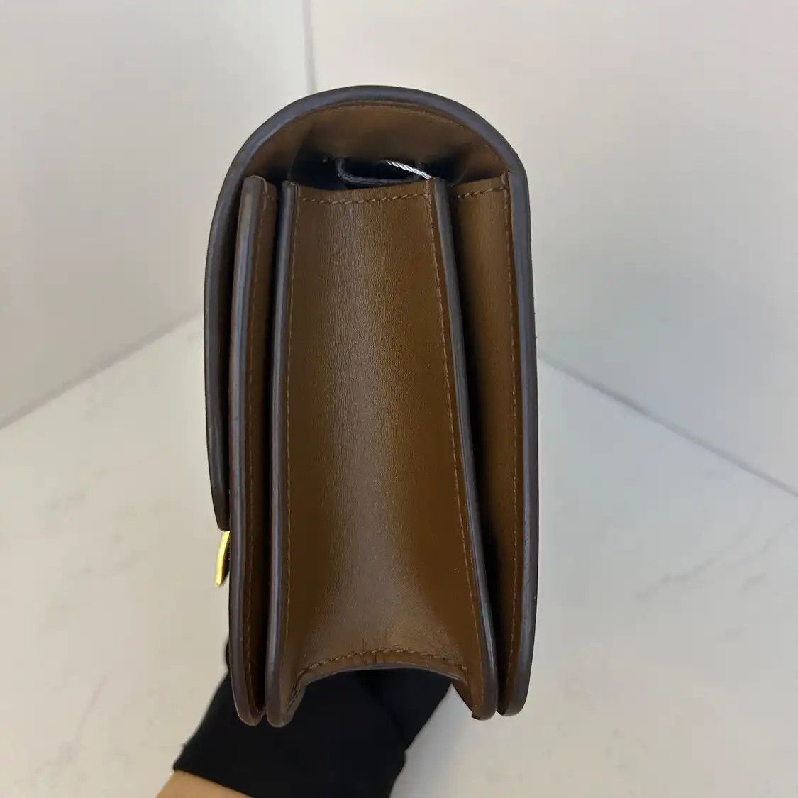 Celine CELINE CLASSIC BOX mini brown cowhide leather tofu bag crossbody bag Size ONE SIZE - 3 Thumbnail