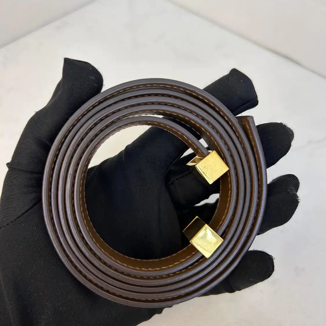 Celine CELINE CLASSIC BOX mini brown cowhide leather tofu bag crossbody bag Size ONE SIZE - 8 Thumbnail