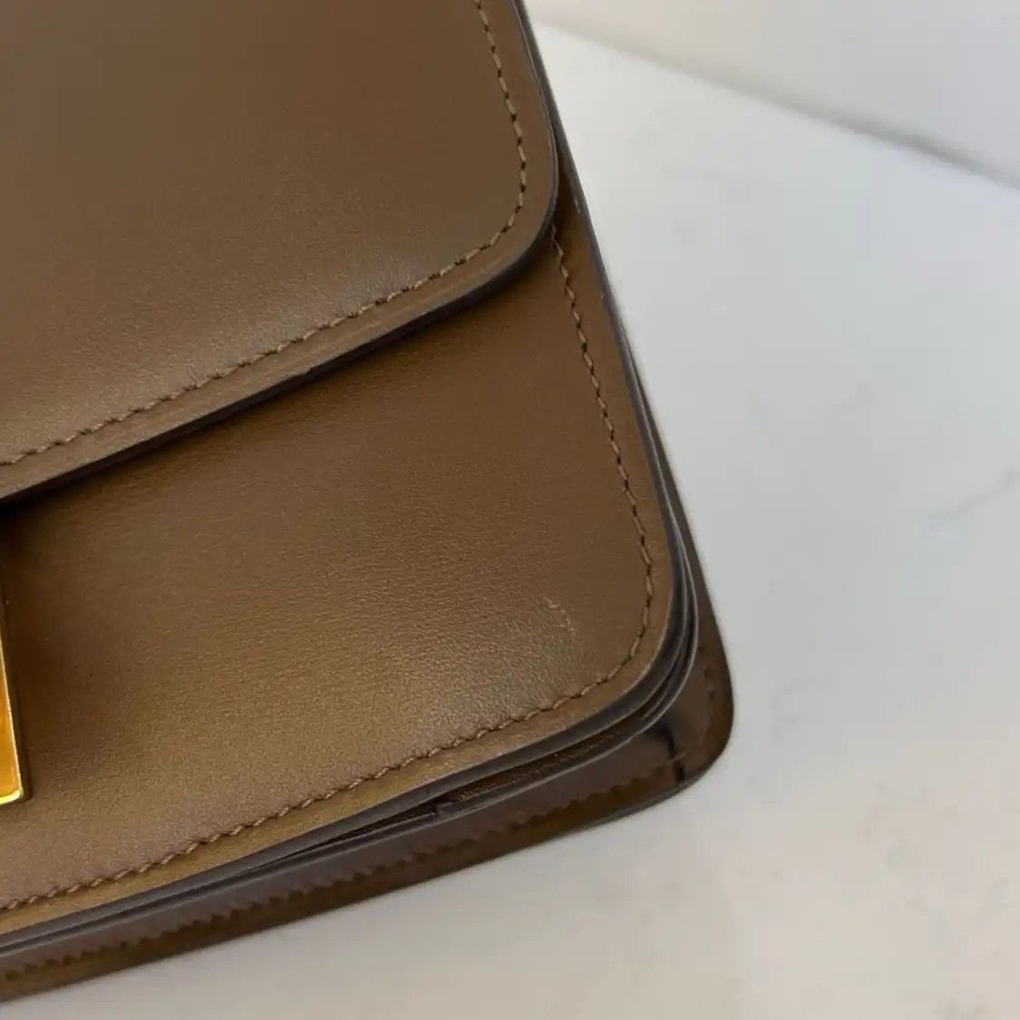 Celine CELINE CLASSIC BOX mini brown cowhide leather tofu bag crossbody bag Size ONE SIZE - 10 Thumbnail