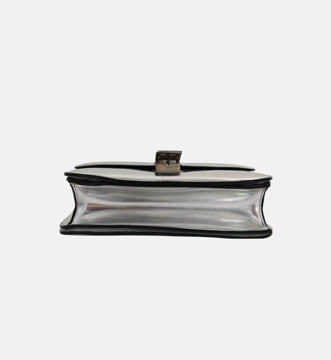Celine CELINE CLASSIC BOX Medium silver cowhide leather tofu bag shoulder bag crossbody Size ONE SIZE - 6 Thumbnail