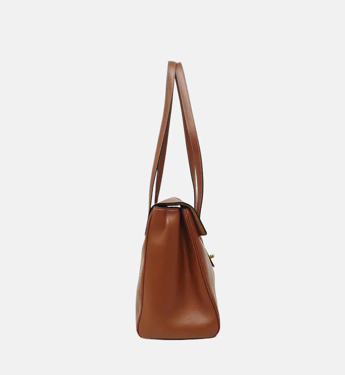 Celine CELINE 16 Medium brown cowhide leather shoulder bag handbag gold hardware Size ONE SIZE - 4 Thumbnail
