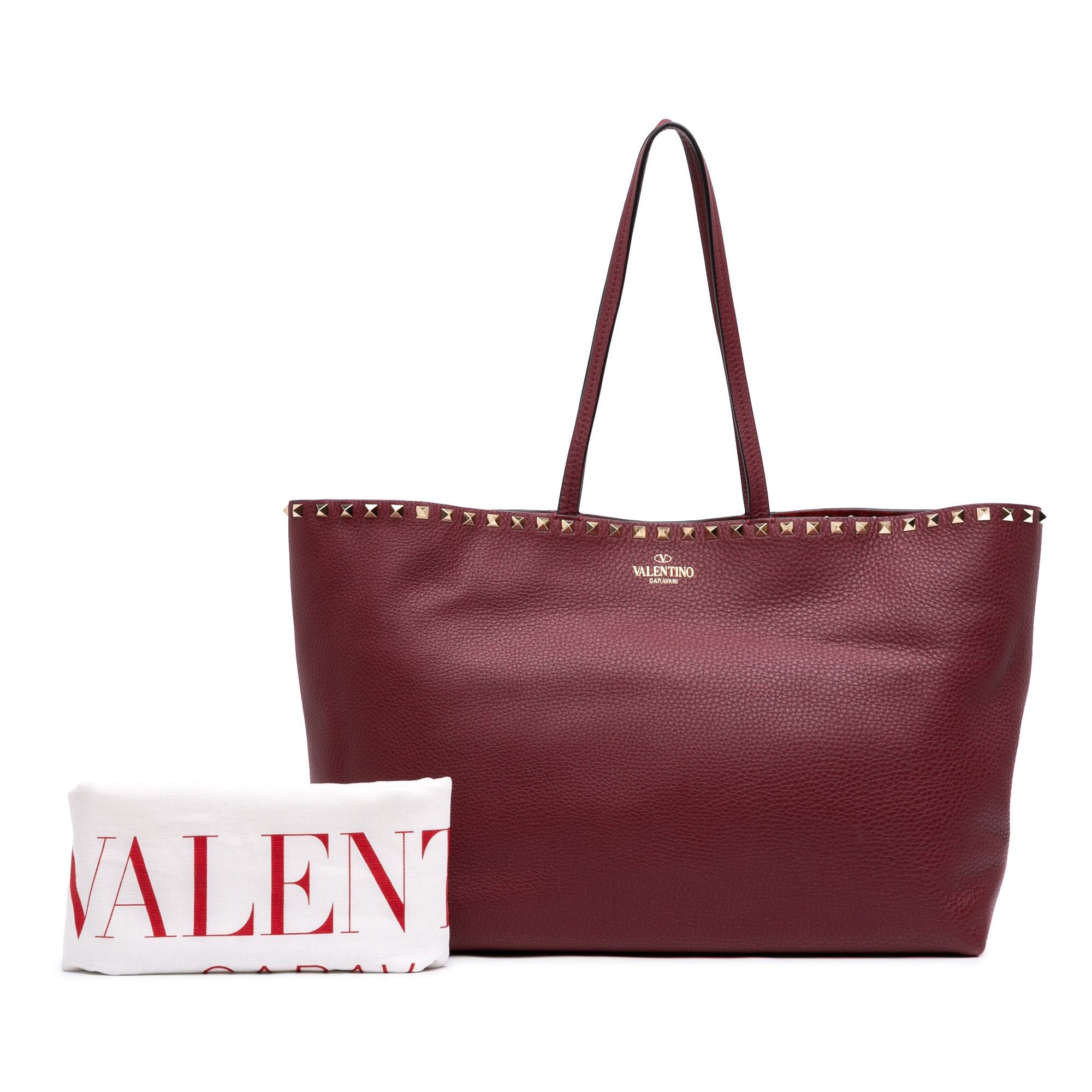 Valentino Grained Calfskin Rockstud Shopper Tote Size ONE SIZE - 7 Thumbnail