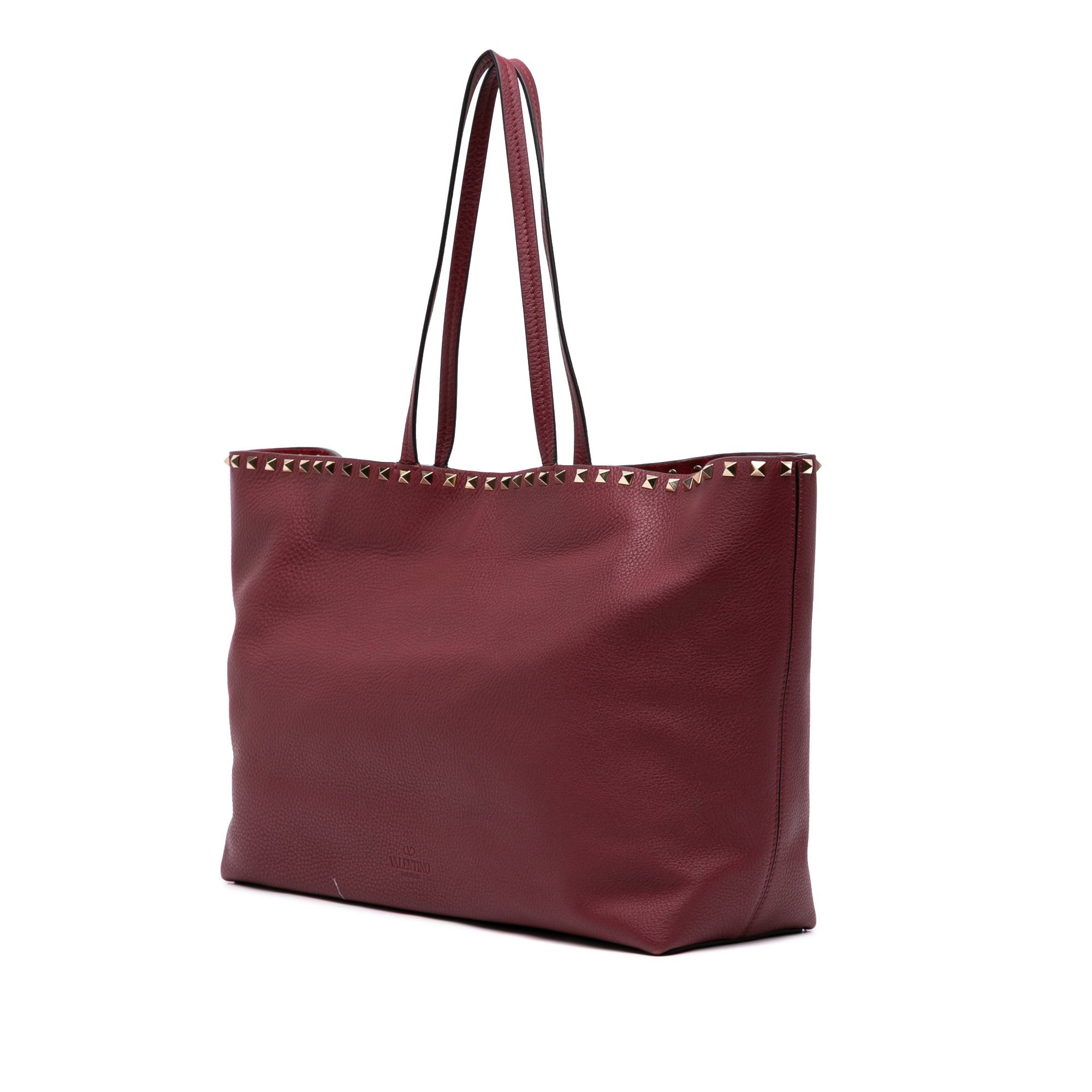 Valentino Grained Calfskin Rockstud Shopper Tote Size ONE SIZE - 2 Thumbnail