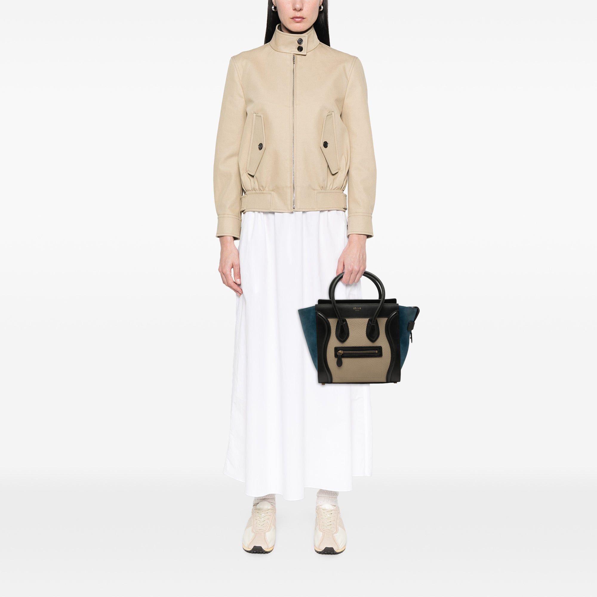 Celine Micro Tricolor Calfskin and Nubuck Luggage Tote Size ONE SIZE - 6 Thumbnail