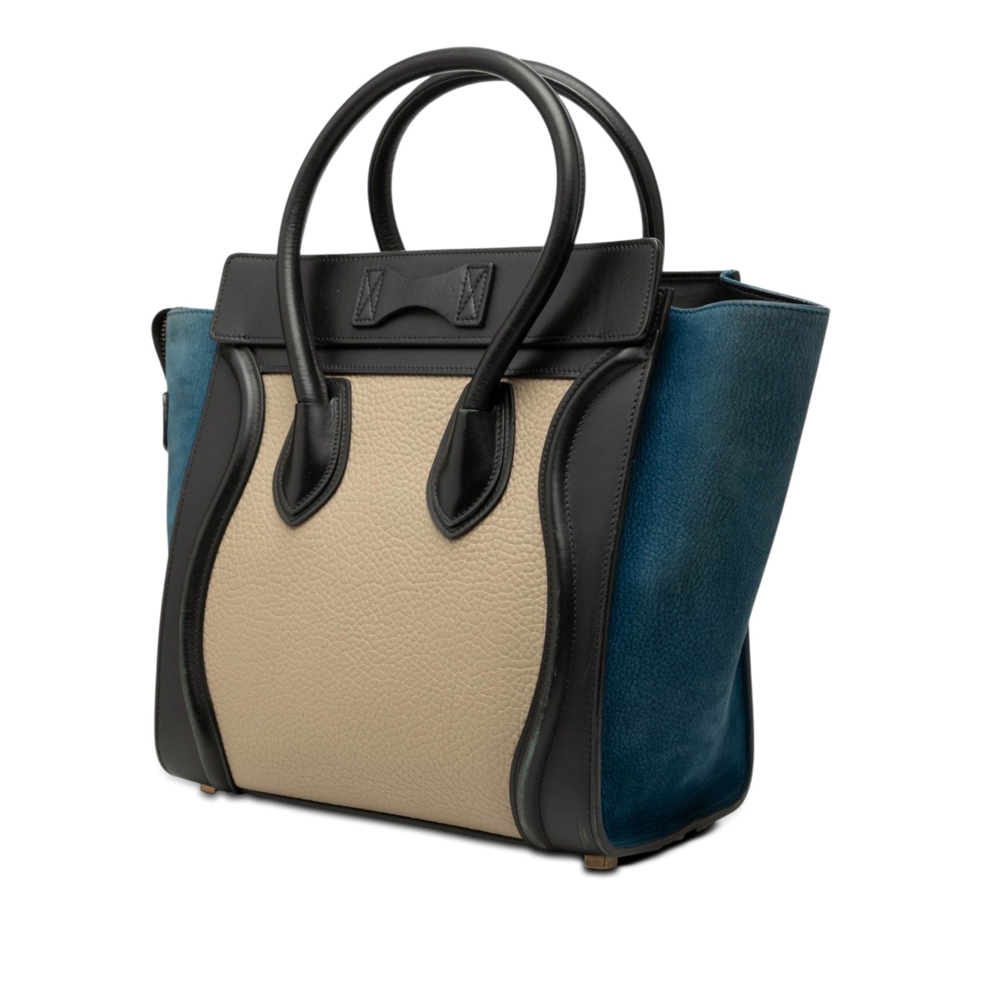 Celine Micro Tricolor Calfskin and Nubuck Luggage Tote Size ONE SIZE - 2 Thumbnail