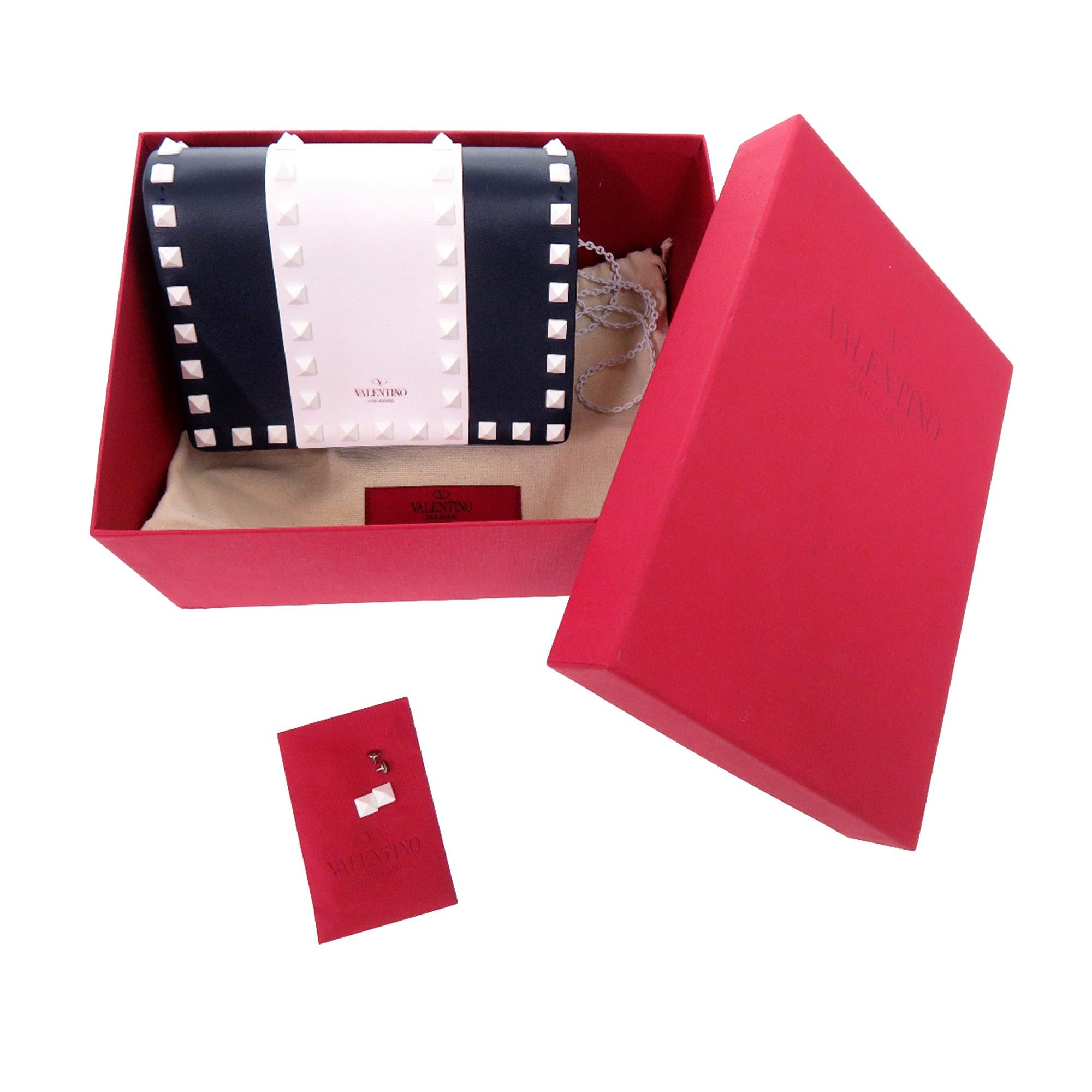 Valentino Smooth Calfskin Colorblock Free Rockstud Spike Crossbody Size ONE SIZE - 16 Thumbnail