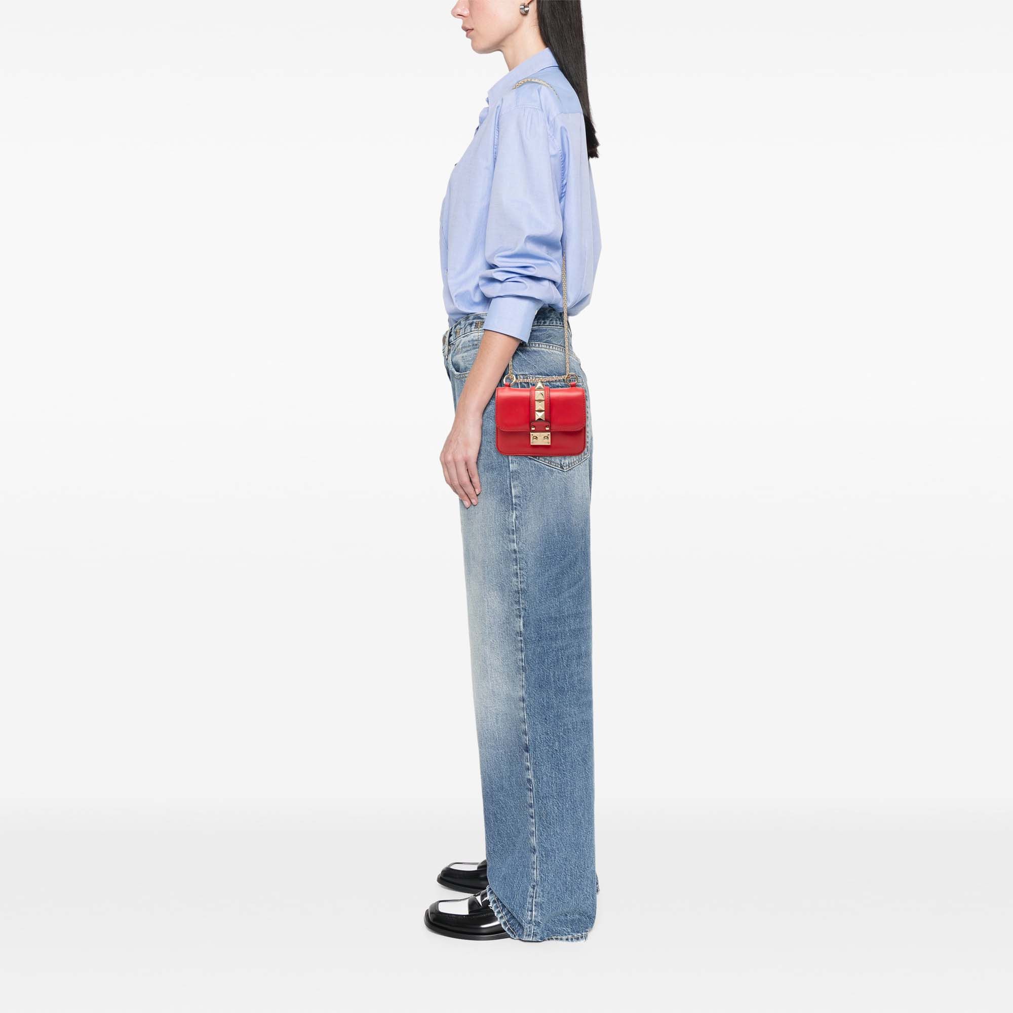 Valentino Leather Rockstud Glam Lock Crossbody Size ONE SIZE - 6 Thumbnail