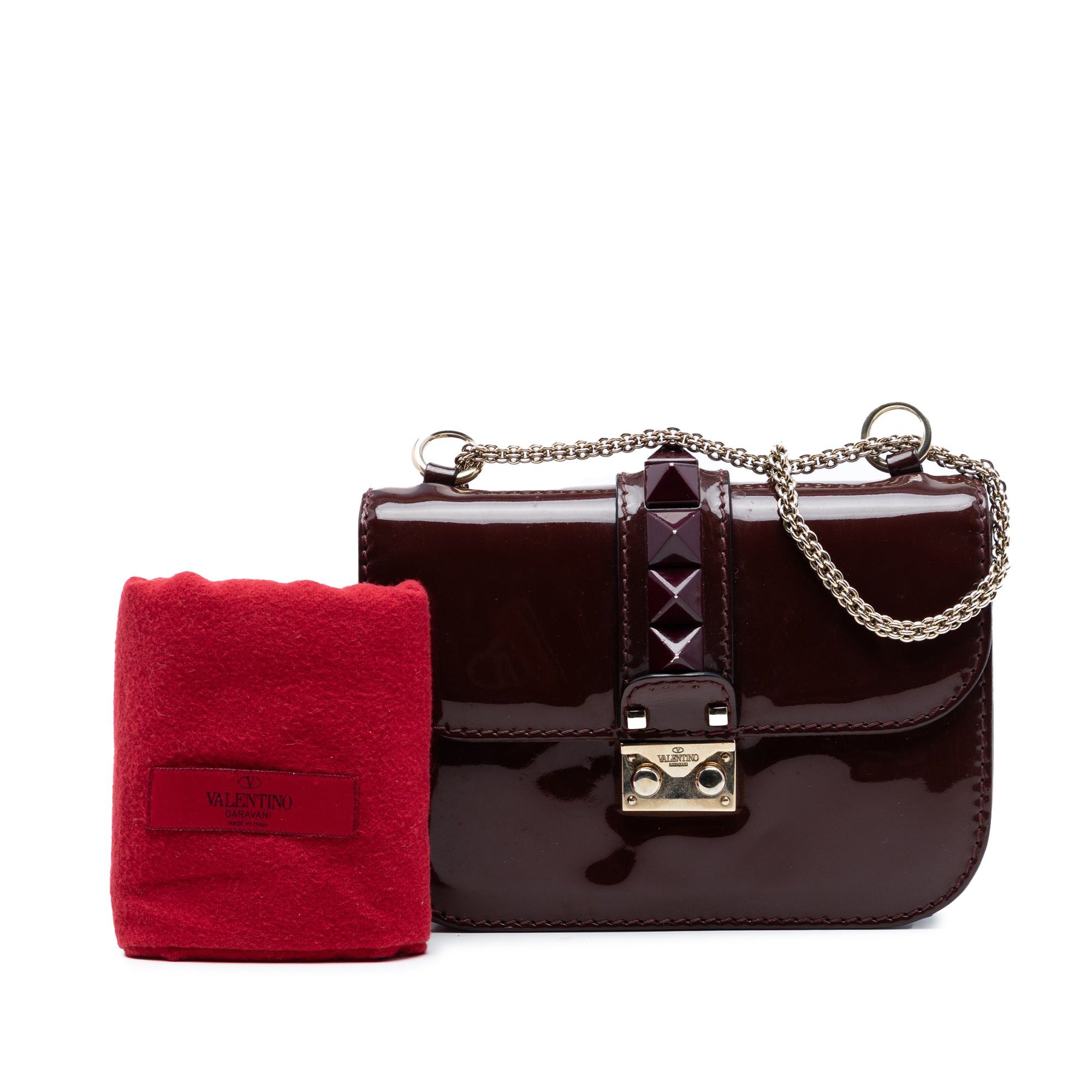 Valentino Patent Rockstud Glam Lock Crossbody Size ONE SIZE - 8 Thumbnail