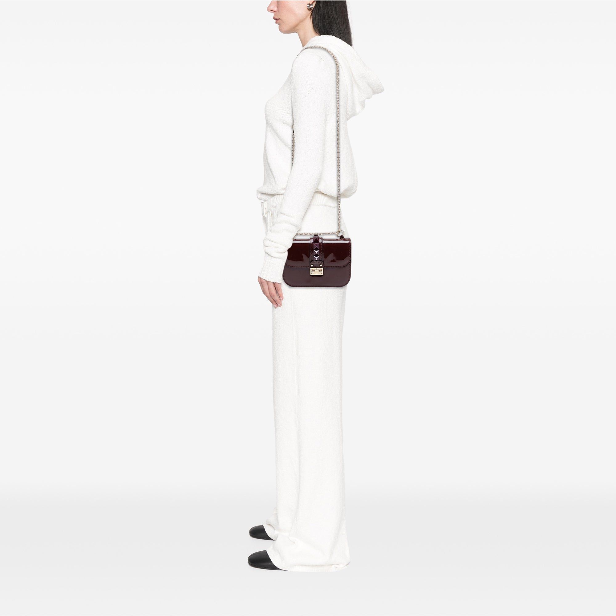 Valentino Patent Rockstud Glam Lock Crossbody Size ONE SIZE - 7 Thumbnail