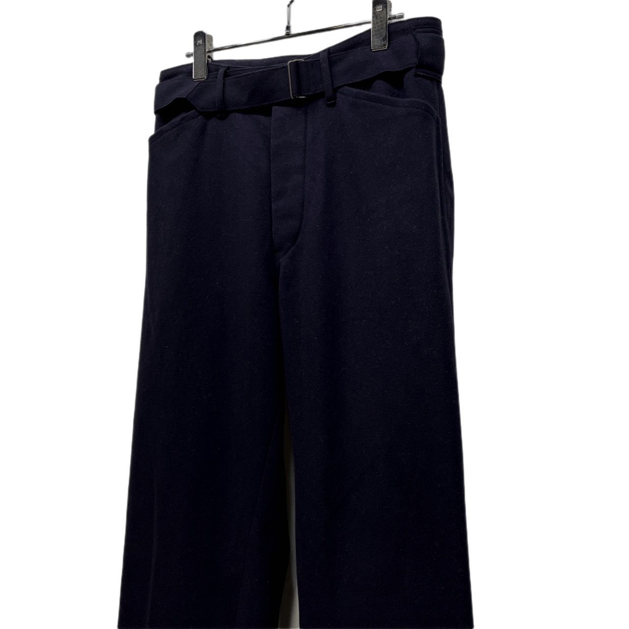 Comoli Comoli 16AW Melton Wool Nylon Belted Pants Navy Size 1 Size US 30 / EU 46 - 4 Thumbnail