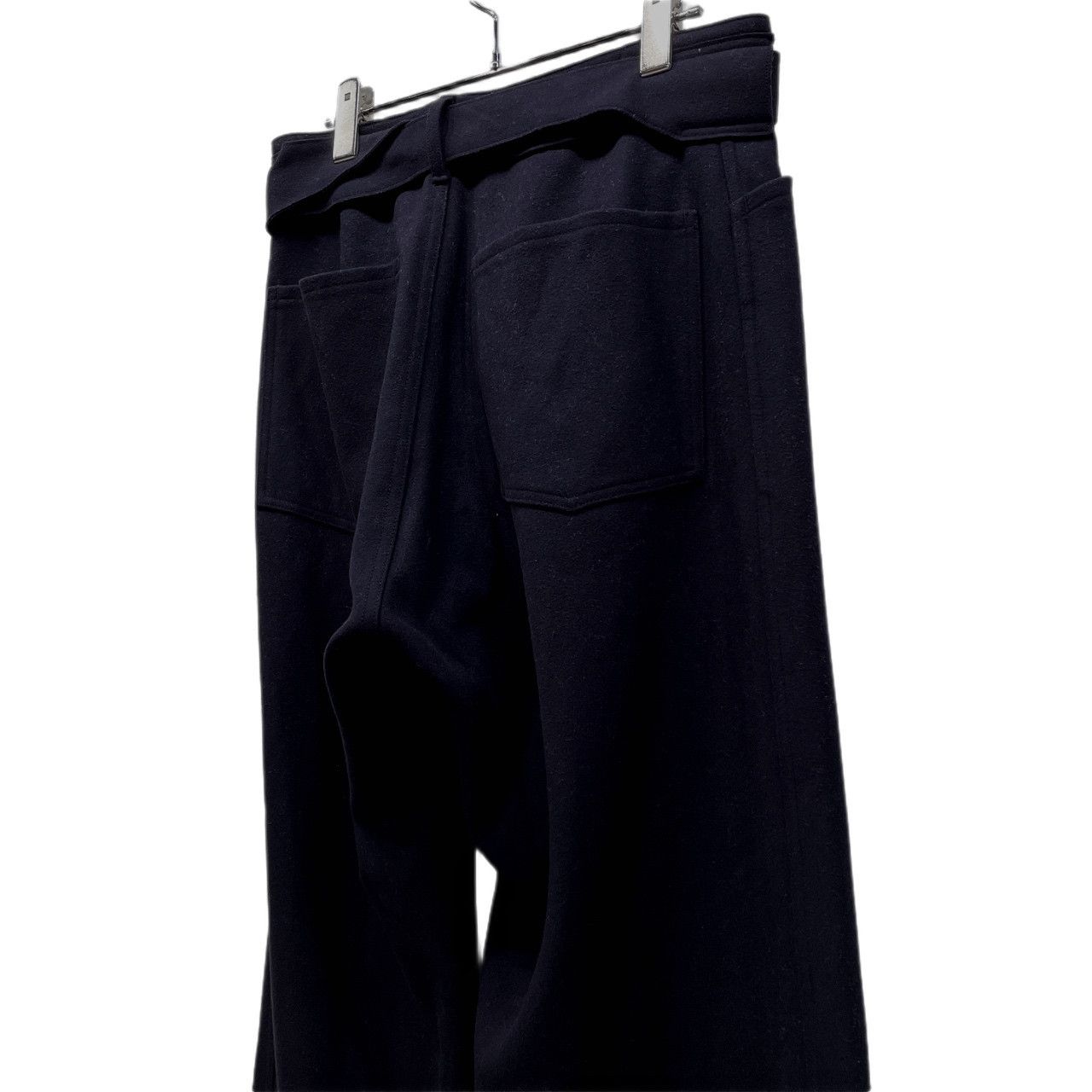 Comoli Comoli 16AW Melton Wool Nylon Belted Pants Navy Size 1 Size US 30 / EU 46 - 6 Thumbnail