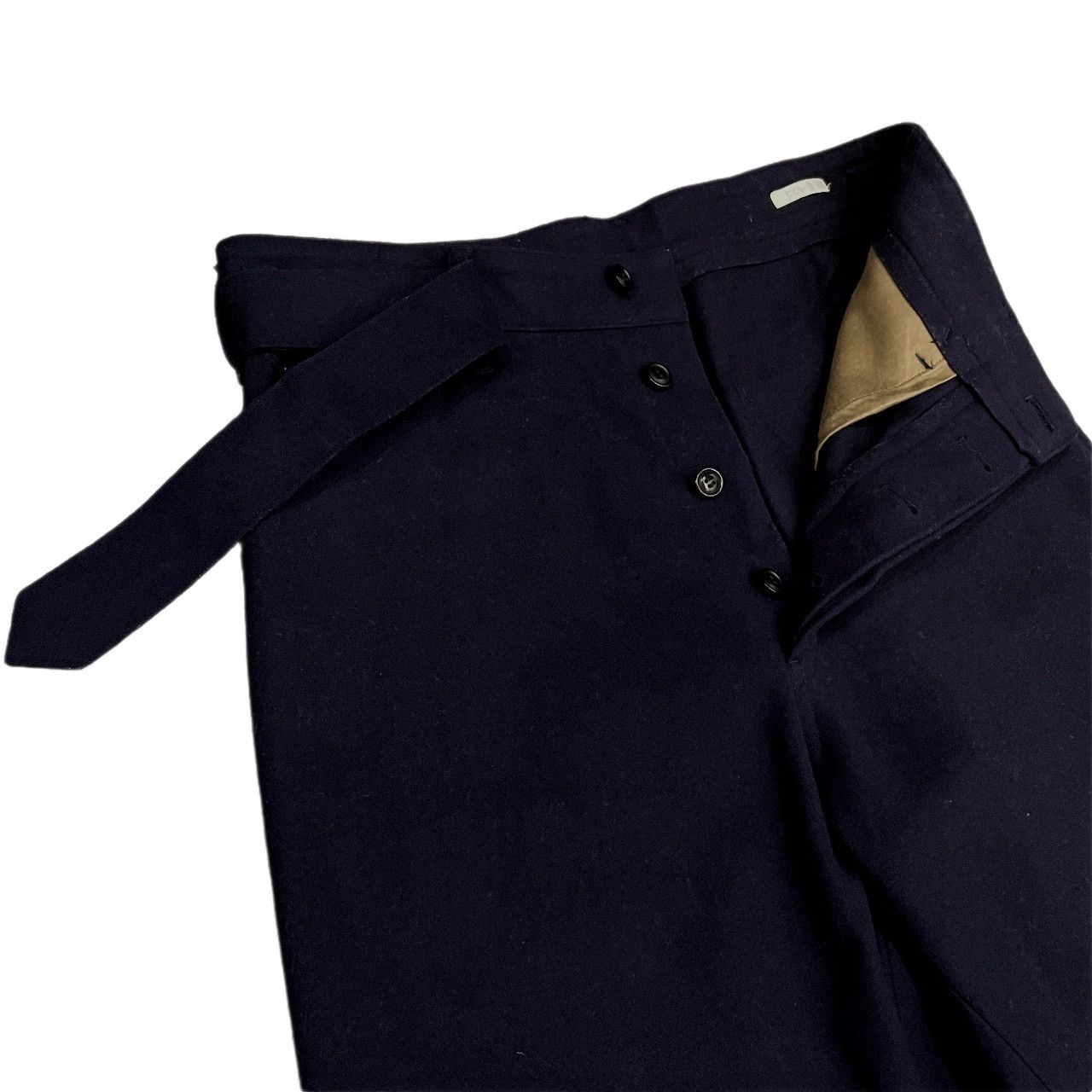 Comoli Comoli 16AW Melton Wool Nylon Belted Pants Navy Size 1 Size US 30 / EU 46 - 5 Thumbnail