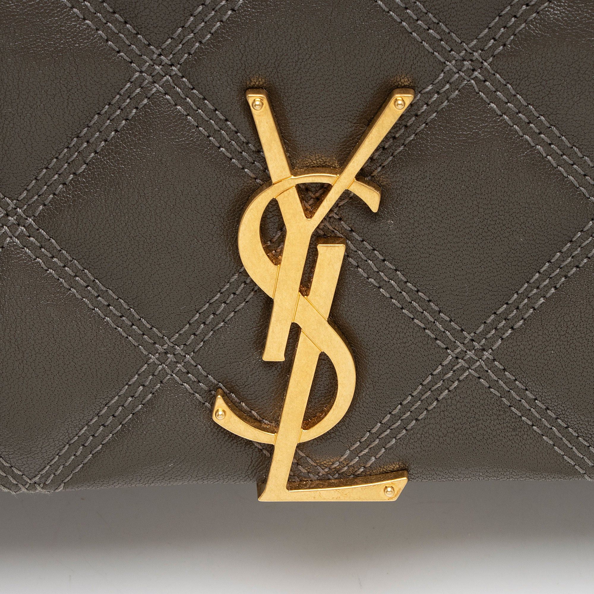 Saint Laurent Paris Saint Laurent Diamond Quilted Leather Monogram Becky Small S Size ONE SIZE - 10 Thumbnail