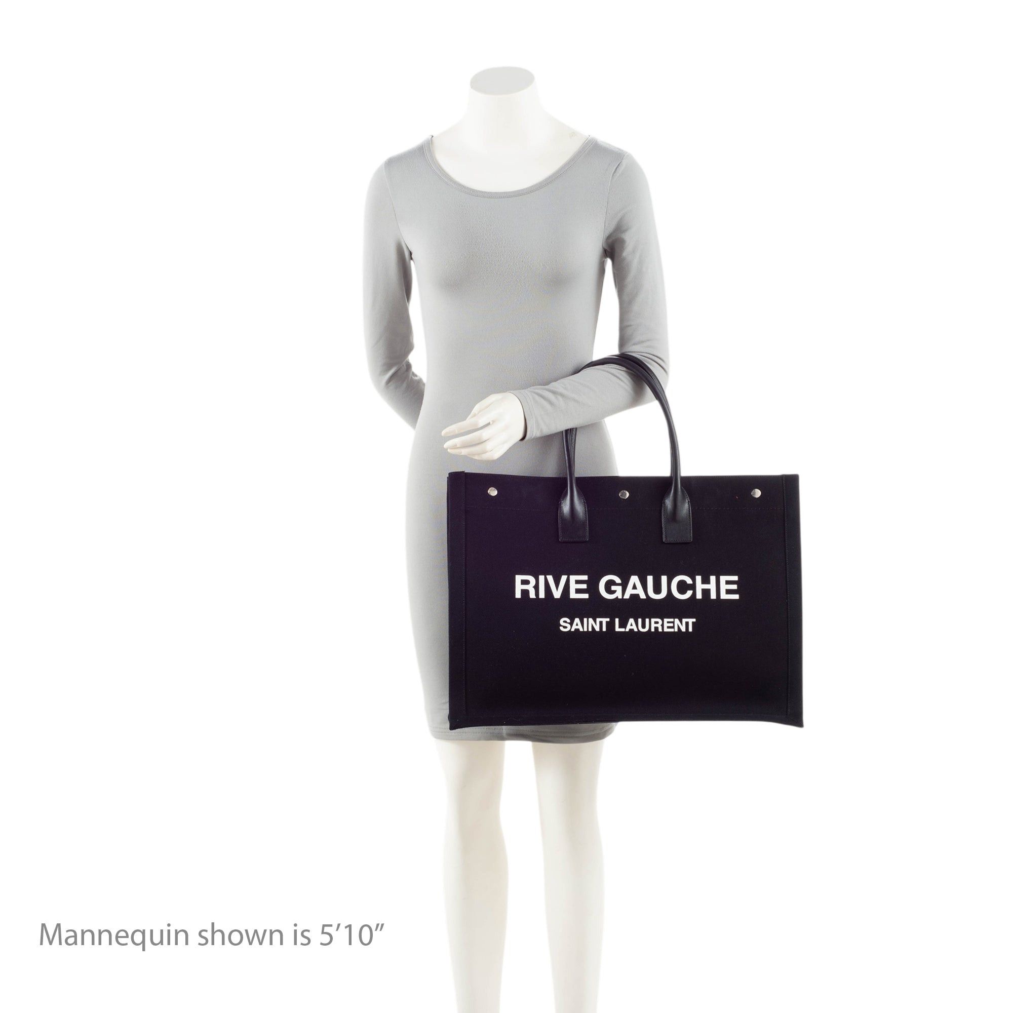 Saint Laurent Paris Saint Laurent Canvas Calfskin Rive Gauche Large Tote Size ONE SIZE - 5 Thumbnail