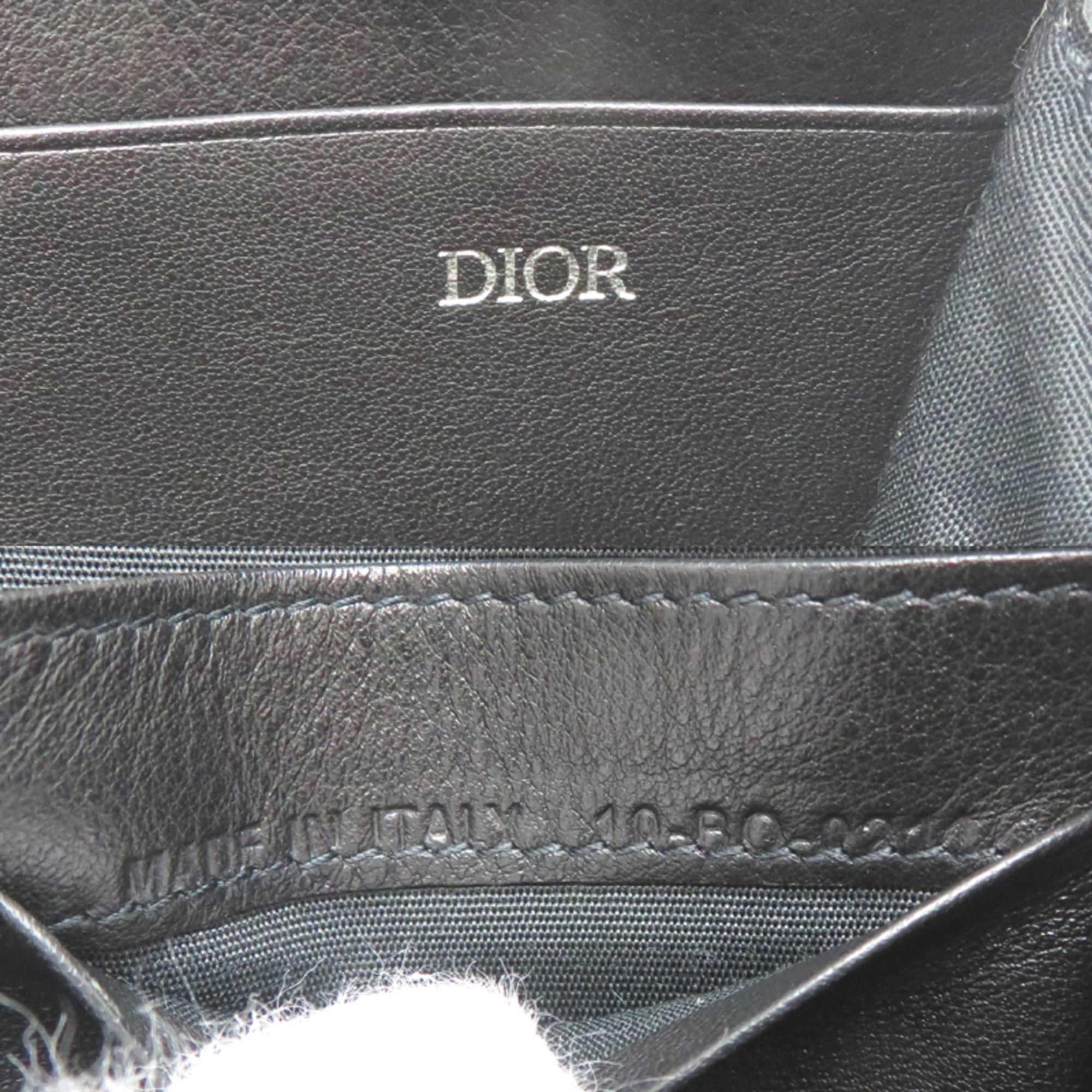 Dior Christian Dior Dior Zip Pouch with Strap, Women's/Men's Shoulder Bag, 20BBC119YSE_H05E, Fabric, Black Size ONE SIZE - 7 Thumbnail