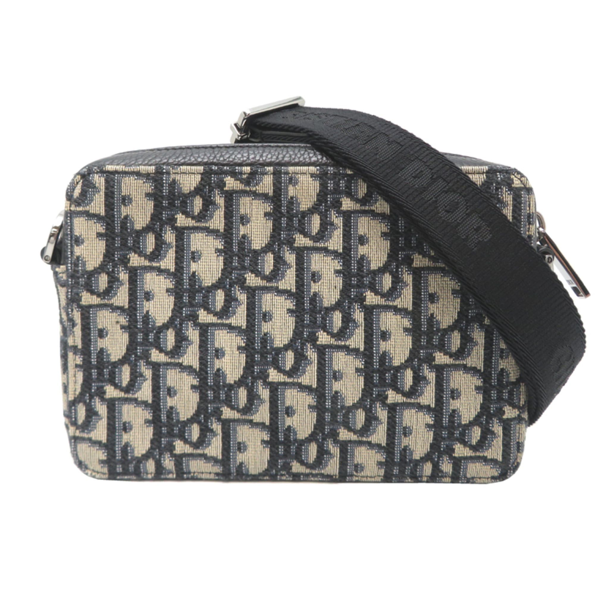 Dior Christian Dior Dior Zip Pouch with Strap, Women's/Men's Shoulder Bag, 20BBC119YSE_H05E, Fabric, Black Size ONE SIZE - 2 Thumbnail