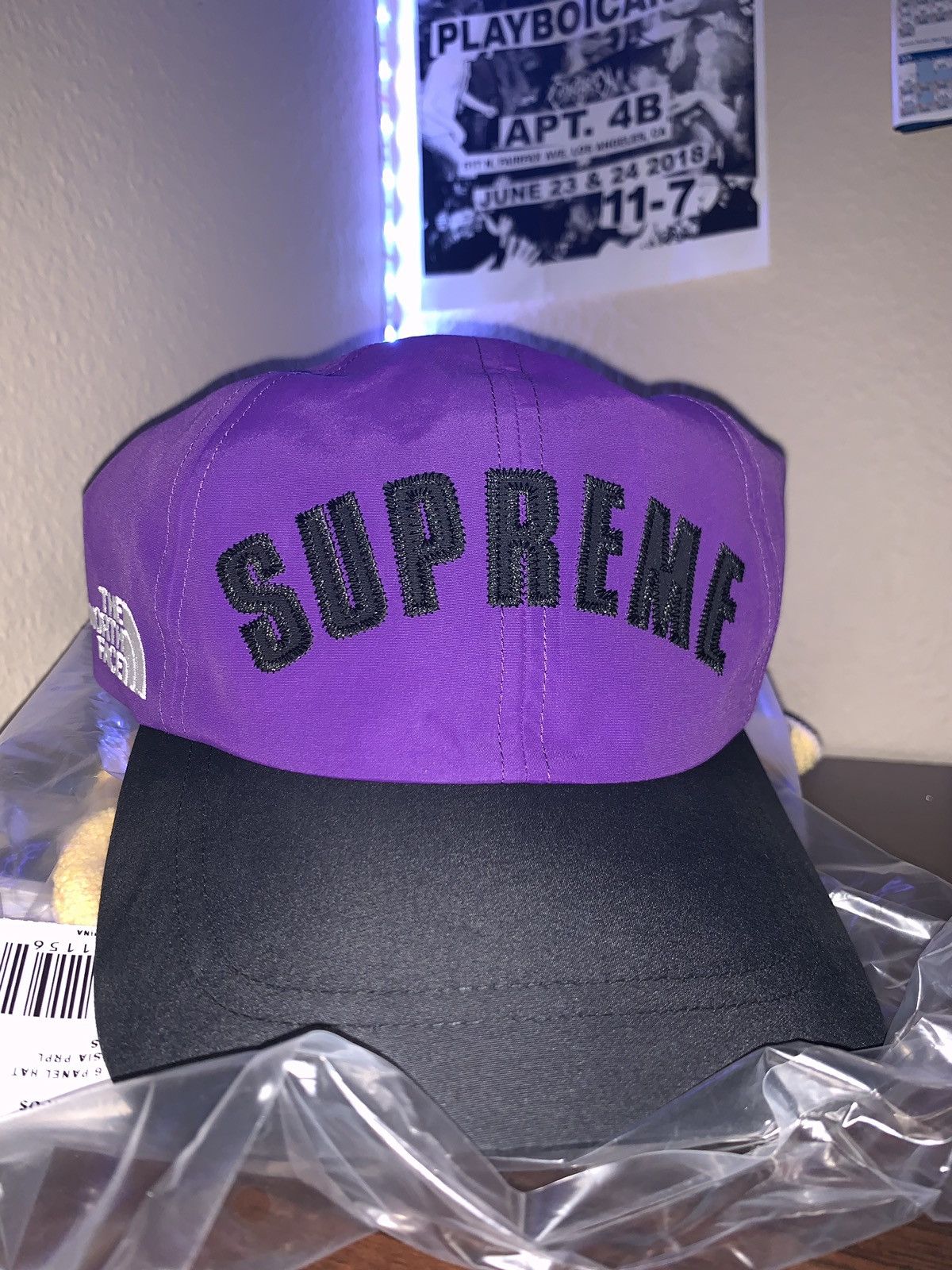 supreme north face 6 panel hat