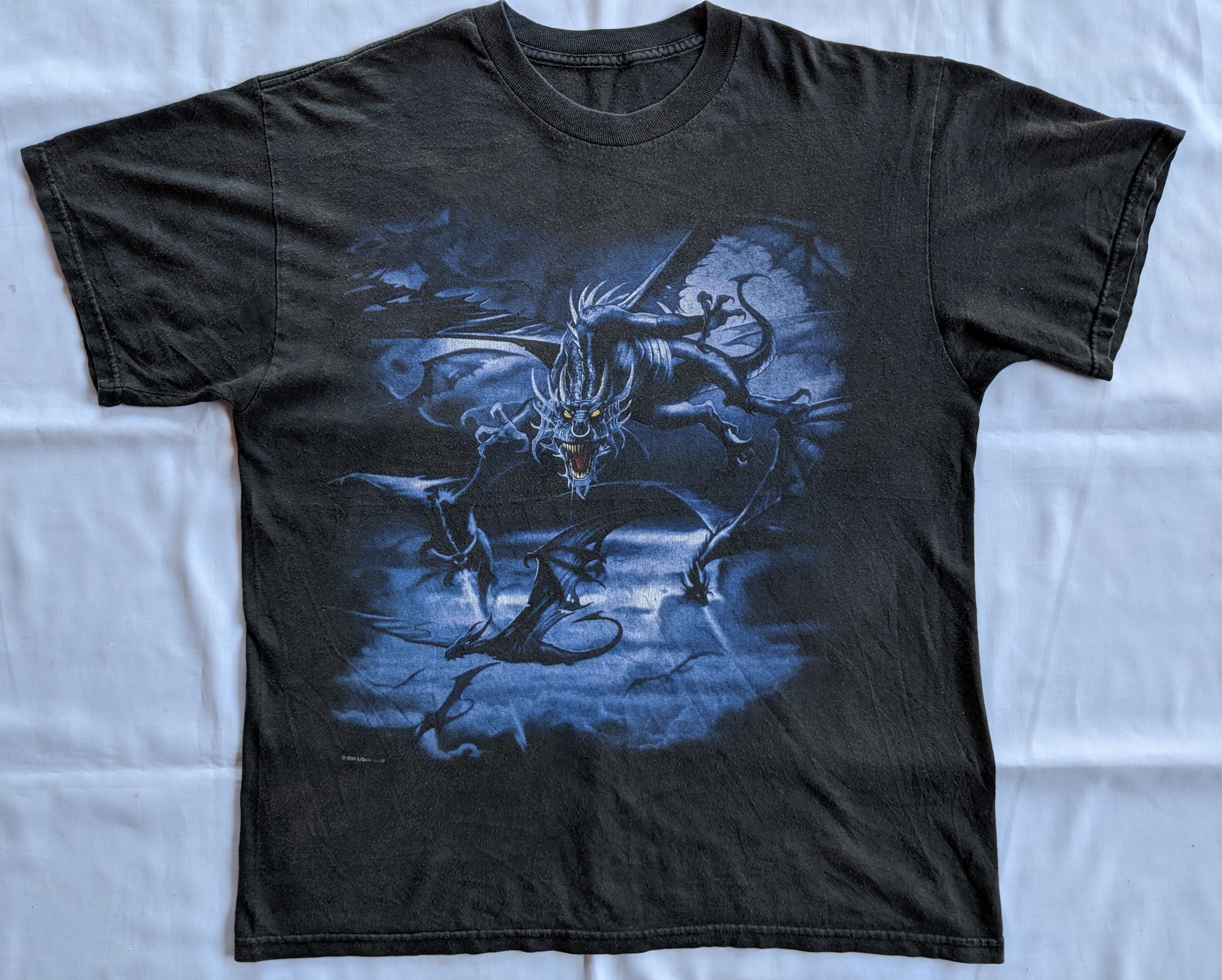 Other Vintage 90s Liquid blue animal tee overprint Size US L / EU 52-54 / 3 - 2 Thumbnail