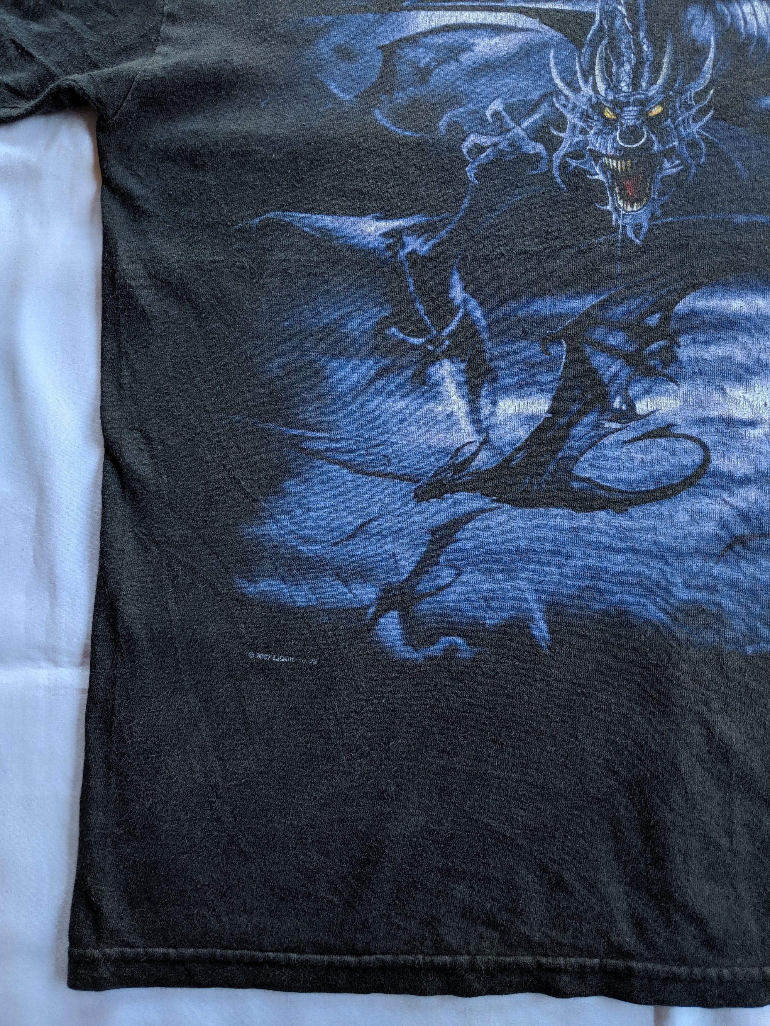 Other Vintage 90s Liquid blue animal tee overprint Size US L / EU 52-54 / 3 - 3 Thumbnail