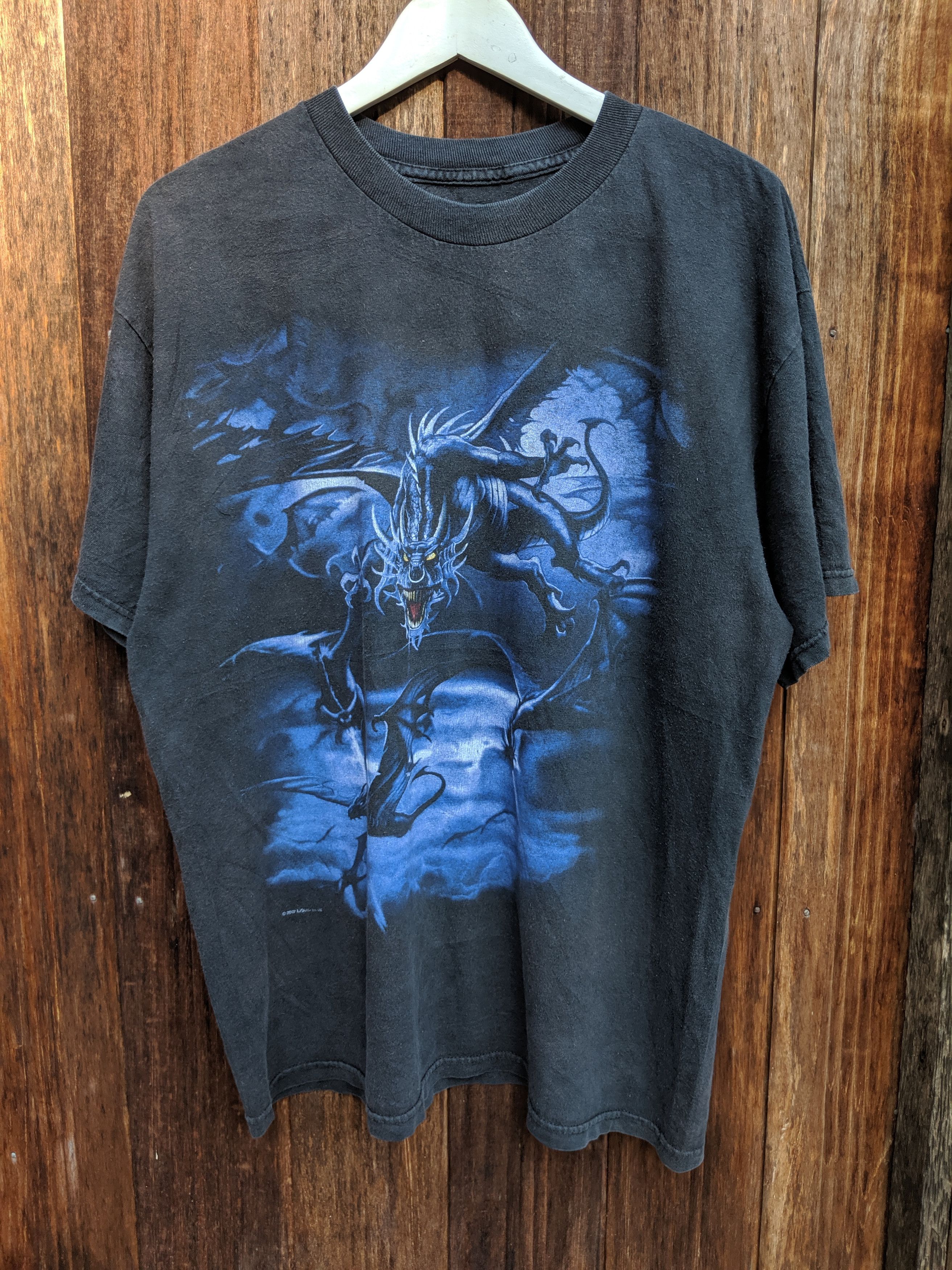 Other Vintage 90s Liquid blue animal tee overprint Size US L / EU 52-54 / 3 - 1 Thumbnail
