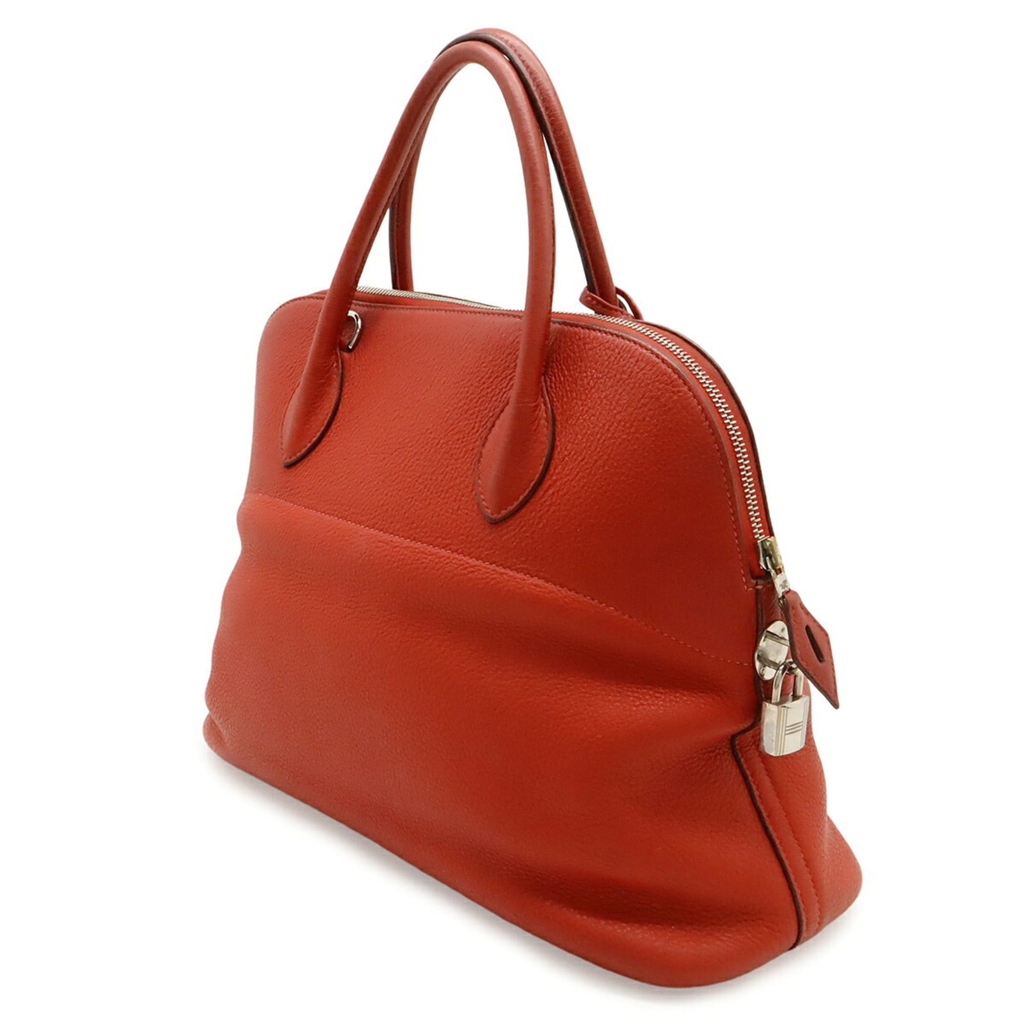 Hermes HERMES Bolide 35 Handbag Tote Bag Taurillon Clemence Leather Red I Stamp Shoulder Size ONE SIZE - 3 Thumbnail