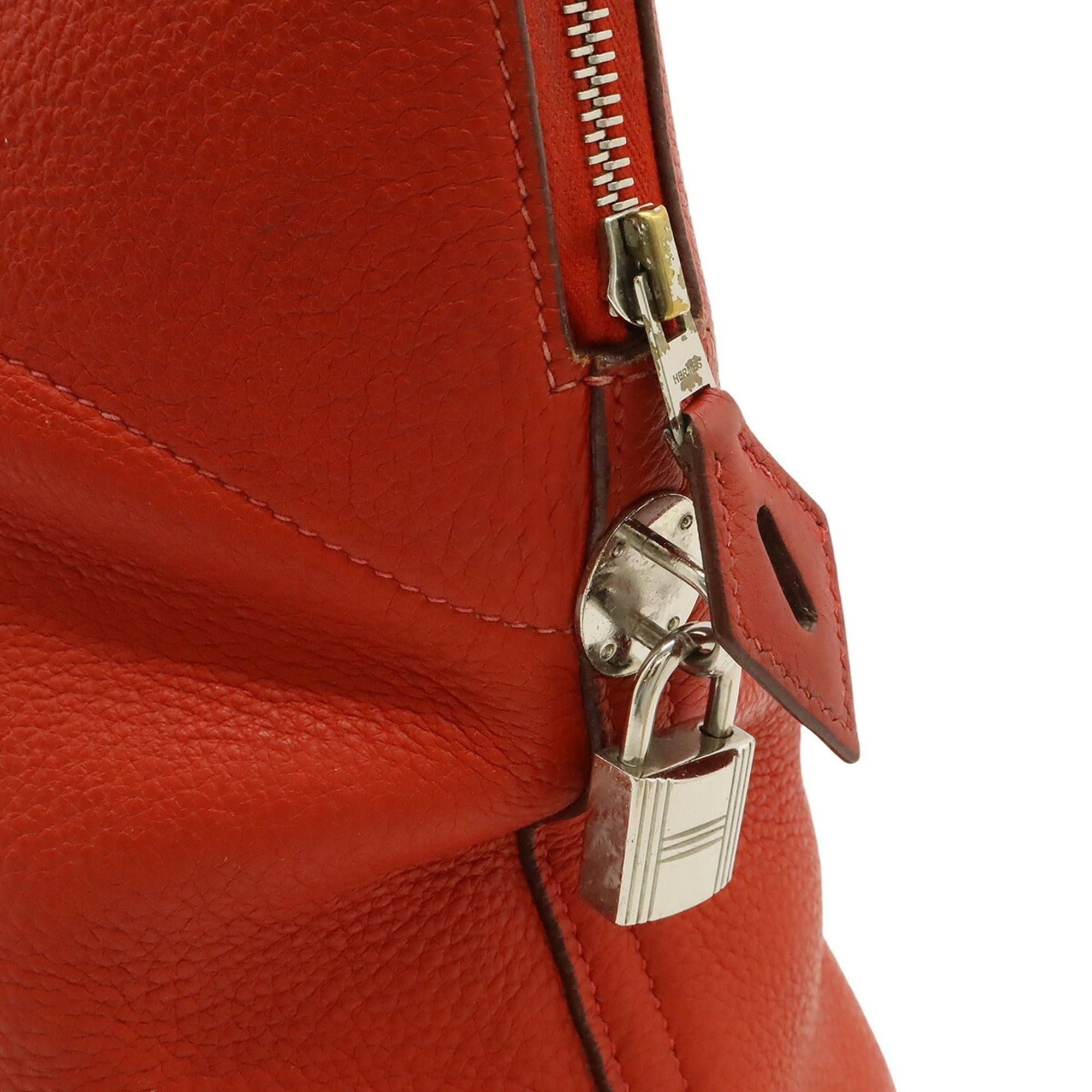 Hermes HERMES Bolide 35 Handbag Tote Bag Taurillon Clemence Leather Red I Stamp Shoulder Size ONE SIZE - 6 Thumbnail
