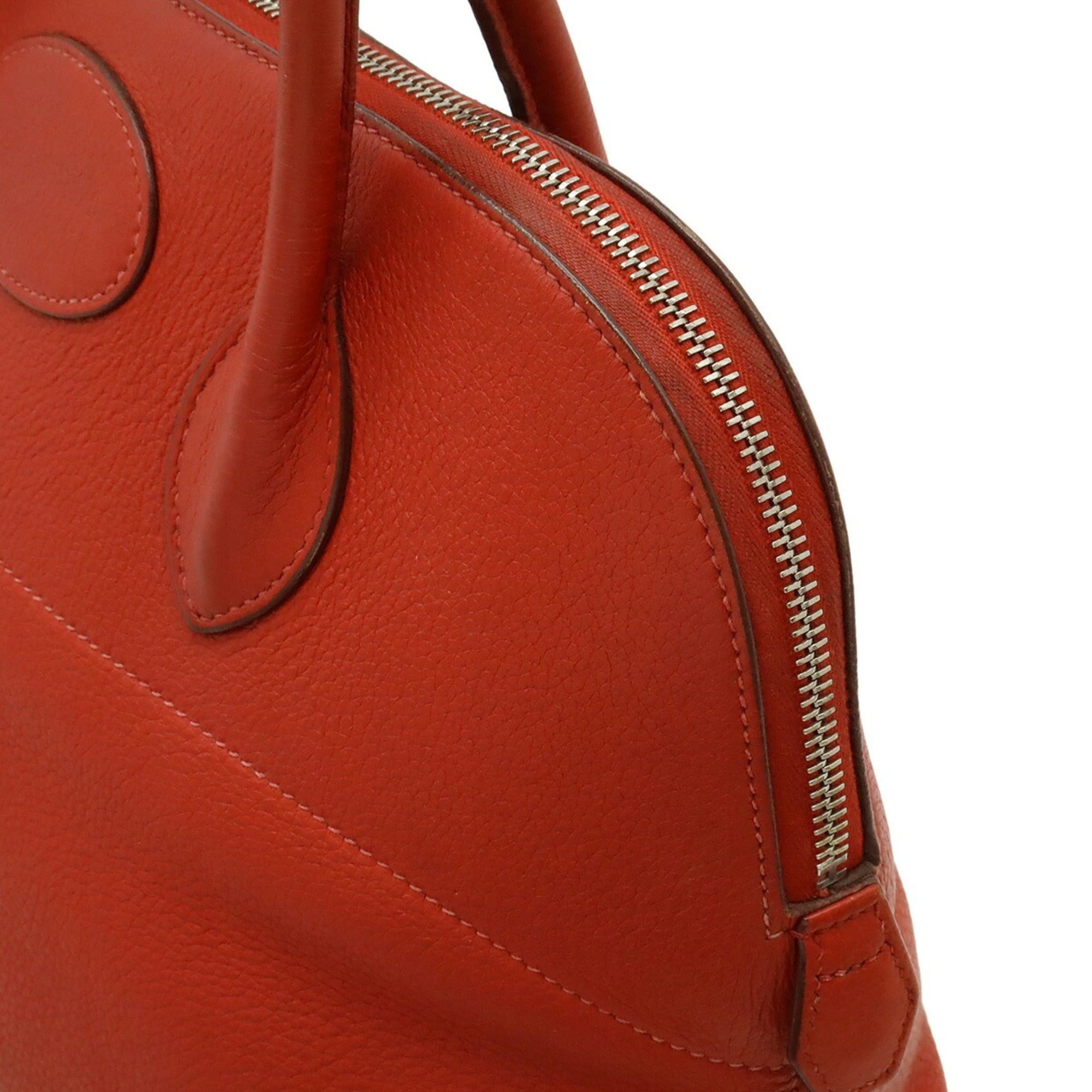Hermes HERMES Bolide 35 Handbag Tote Bag Taurillon Clemence Leather Red I Stamp Shoulder Size ONE SIZE - 8 Thumbnail