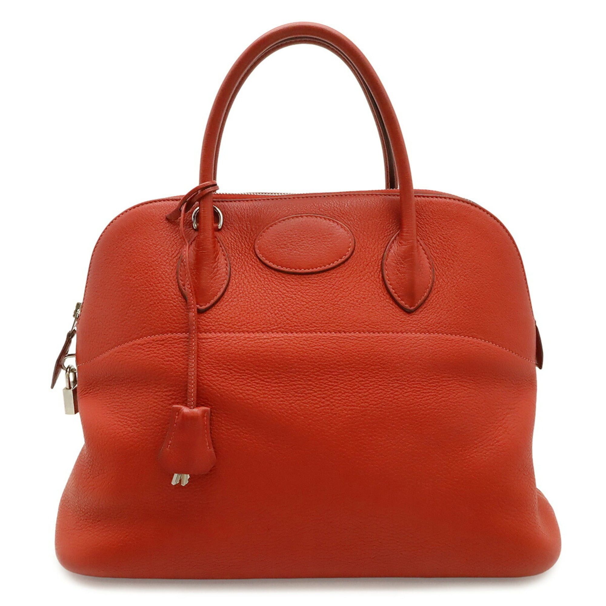 Hermes HERMES Bolide 35 Handbag Tote Bag Taurillon Clemence Leather Red I Stamp Shoulder Size ONE SIZE - 2 Thumbnail