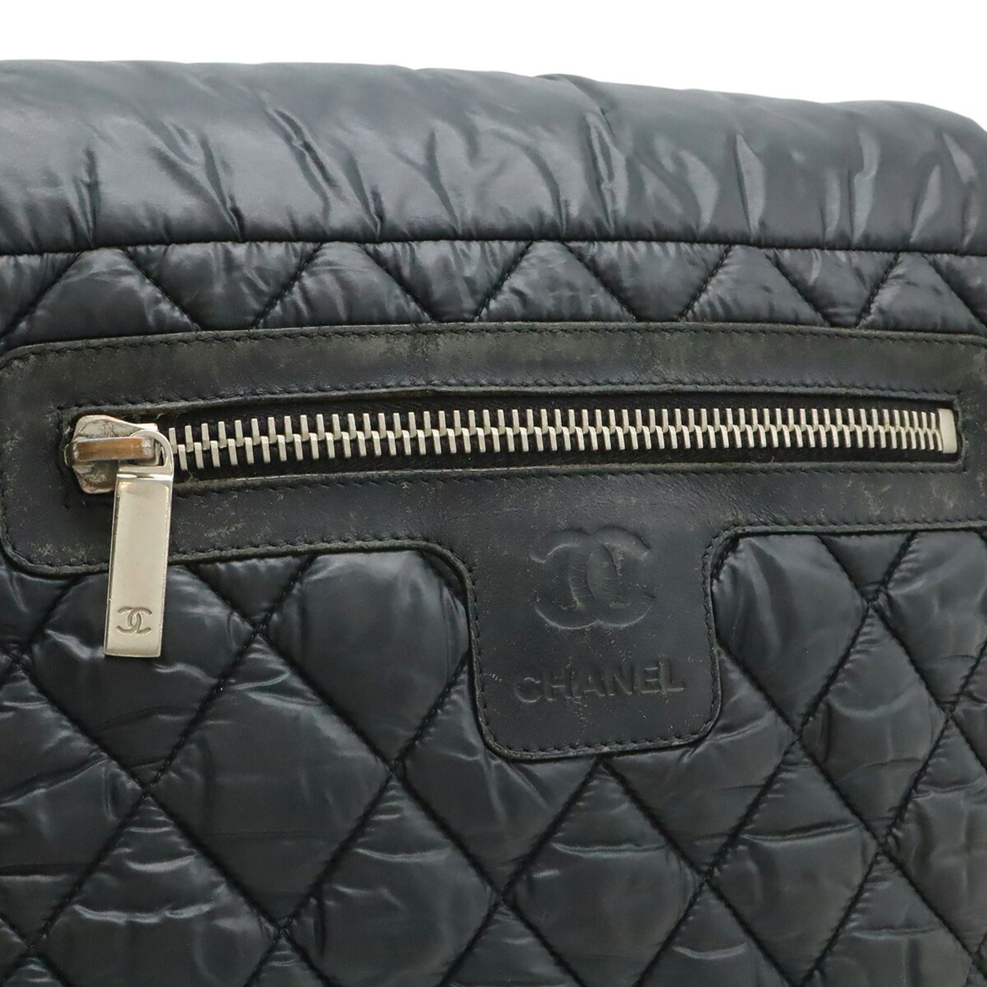 Chanel CHANEL Coco Cocoon Matelassé Small Shoulder Bag, Nylon and Leather, Black, A48616 Size ONE SIZE - 10 Thumbnail