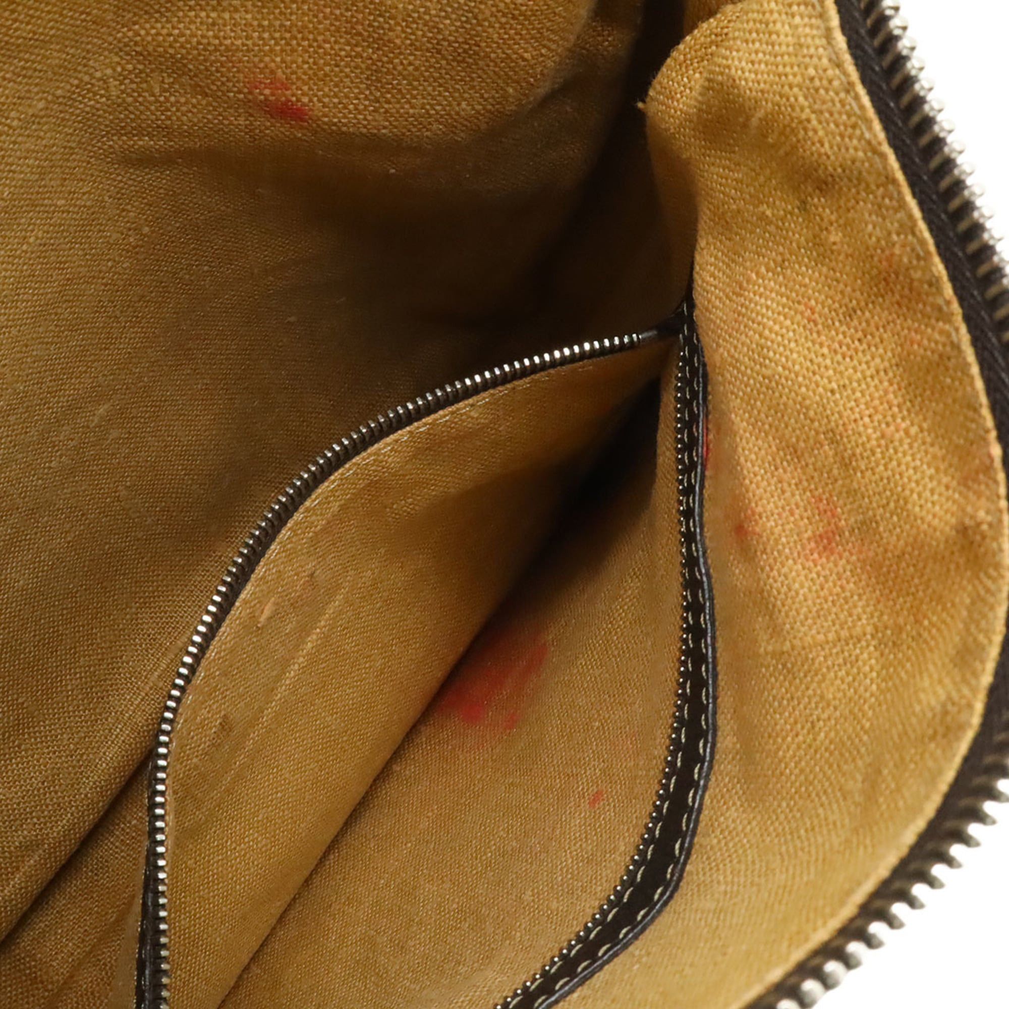 Fendi FENDI Selleria Zucca Shoulder Bag, Canvas and Leather, Brown, 8BT092 Size ONE SIZE - 9 Thumbnail