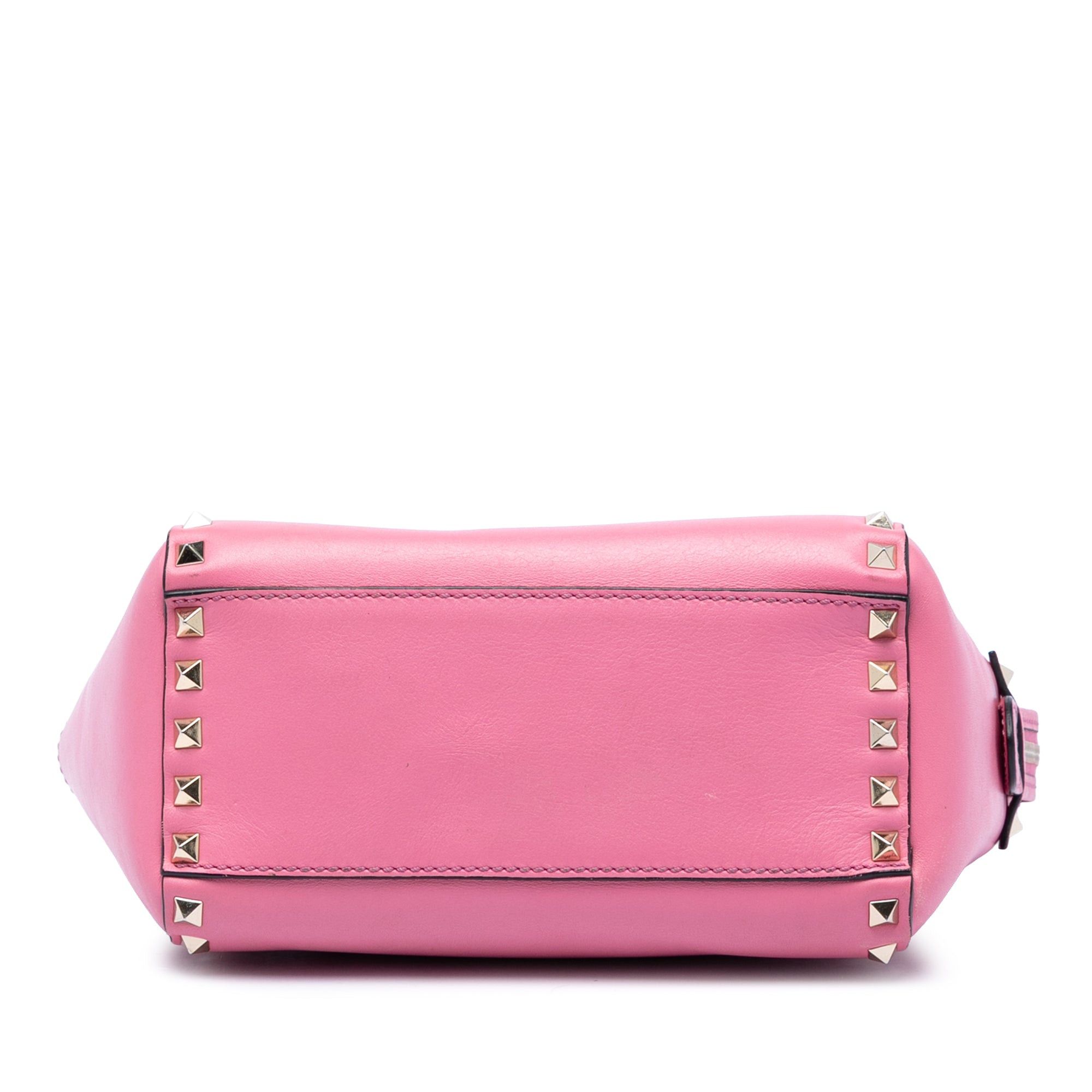 Valentino Leather Rockstud Double Handle Tote Size ONE SIZE - 3 Thumbnail