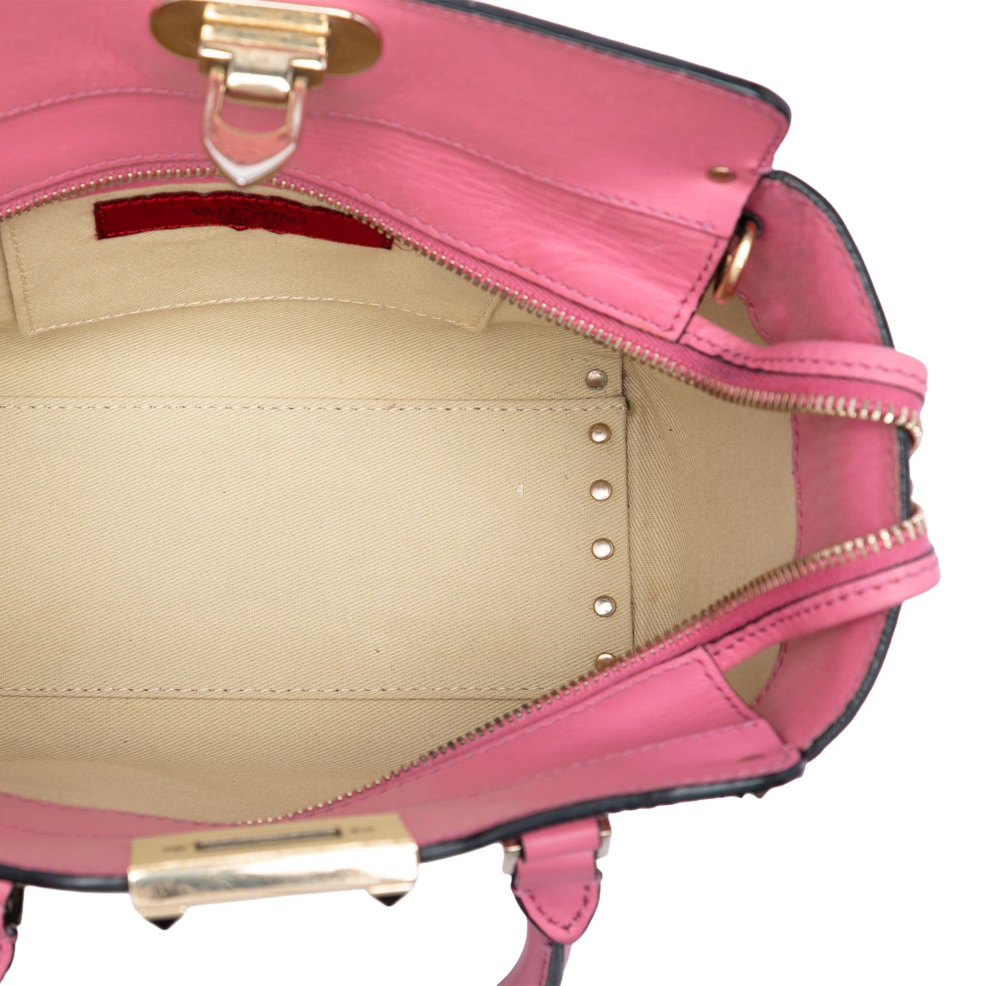 Valentino Leather Rockstud Double Handle Tote Size ONE SIZE - 4 Thumbnail