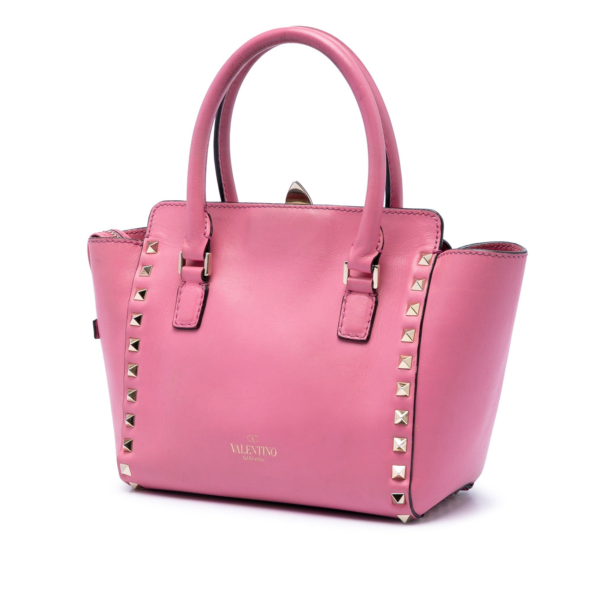 Valentino Leather Rockstud Double Handle Tote Size ONE SIZE - 2 Thumbnail