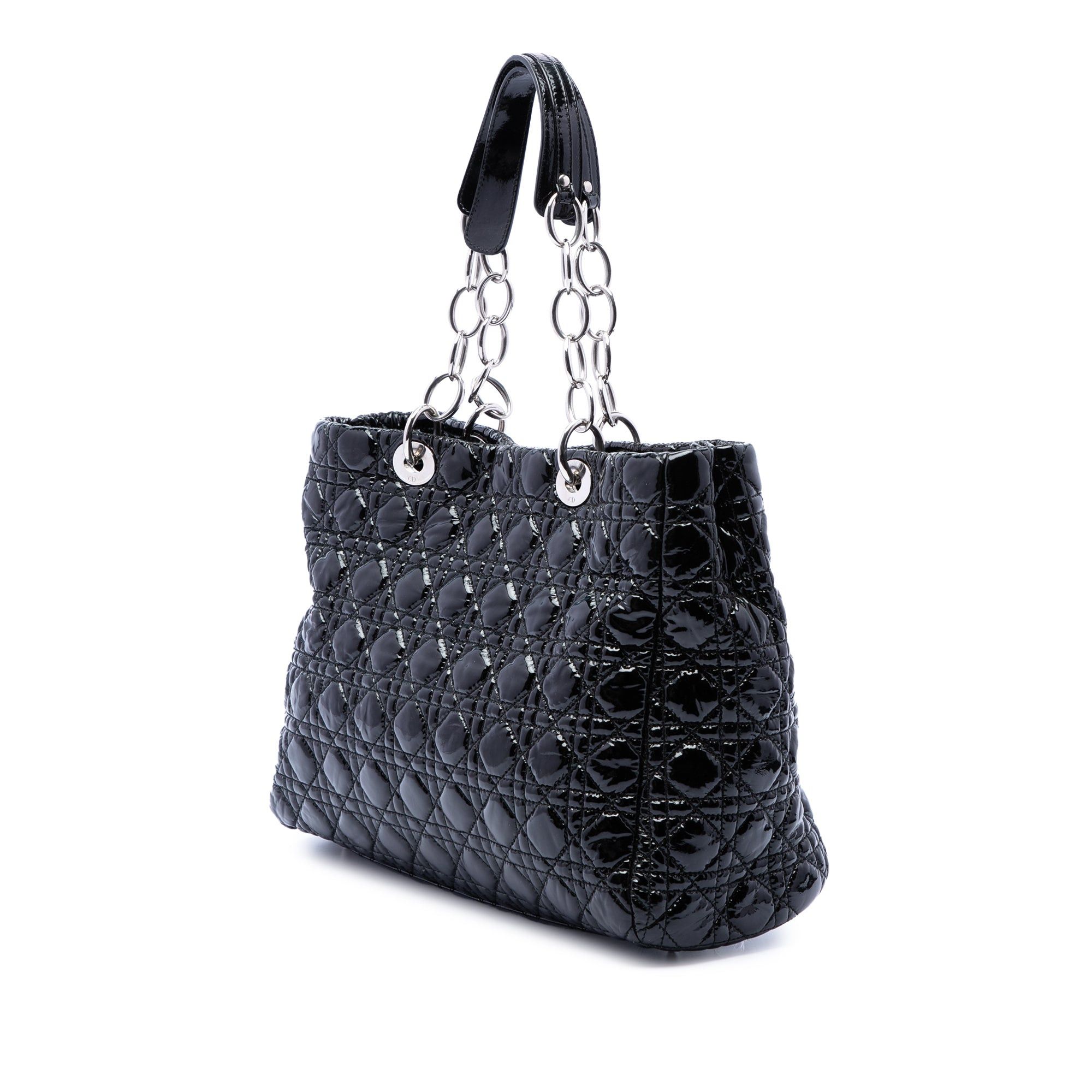 Dior Patent Cannage Lady Dior Soft Shopping Tote Size ONE SIZE - 2 Thumbnail
