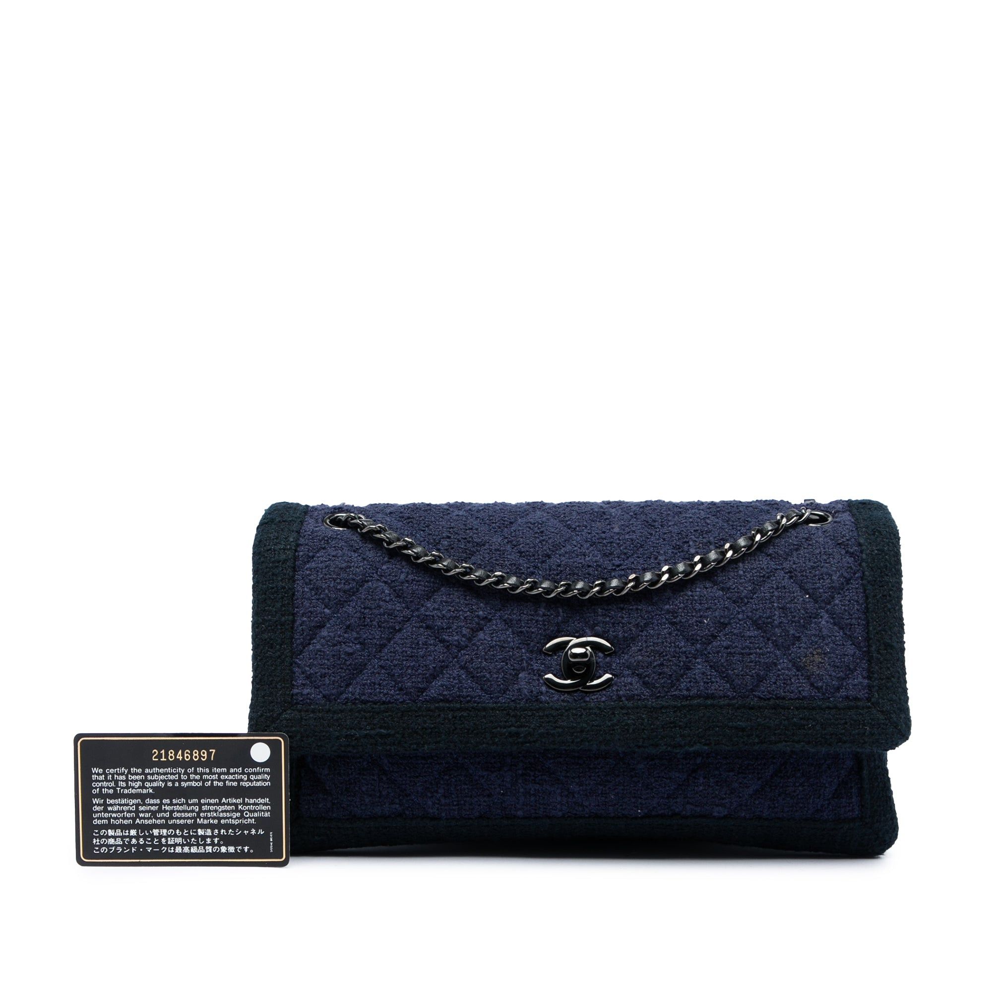 Chanel CC Quilted Tweed Accordion Flap Size ONE SIZE - 6 Thumbnail