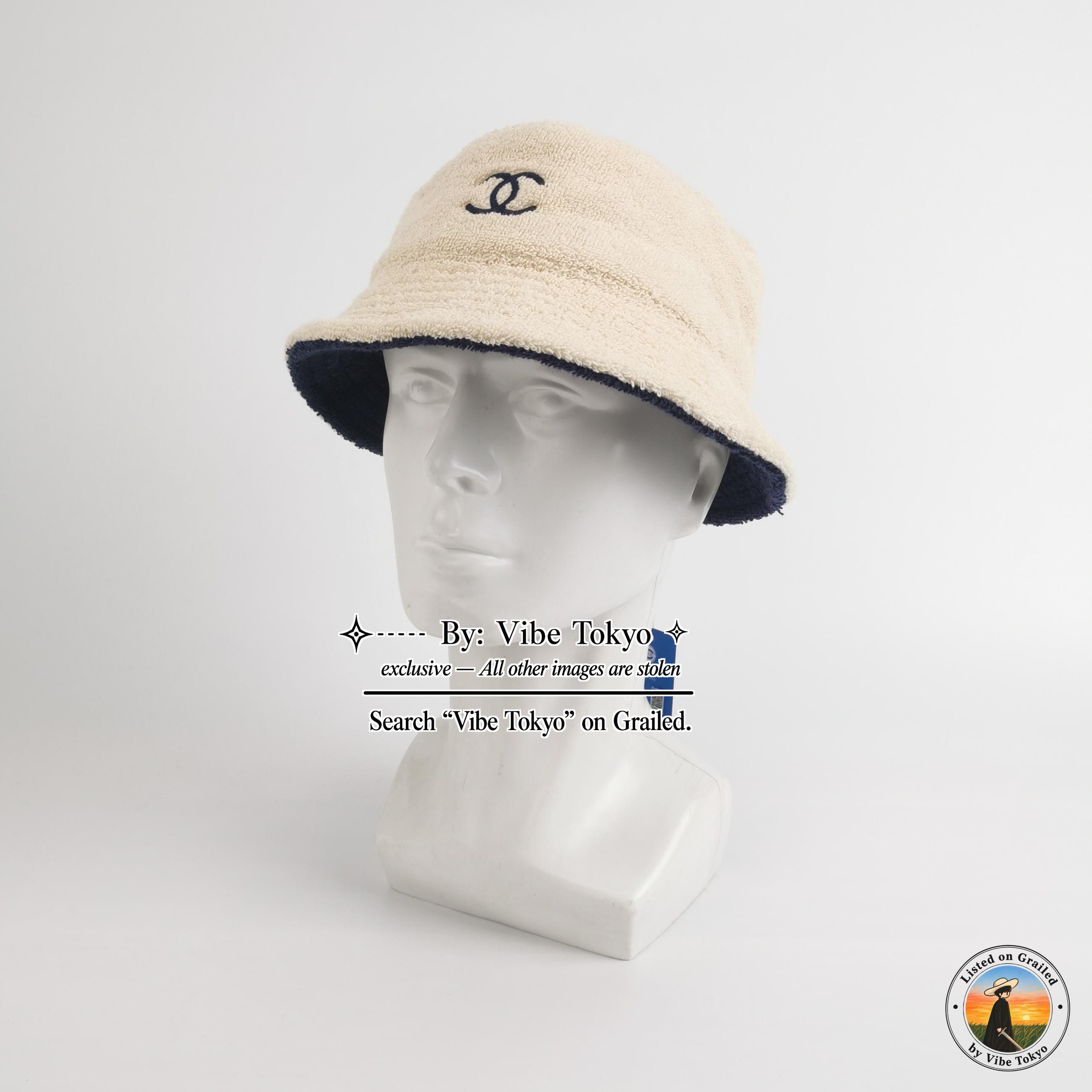 Chanel Chanel Terry Cloth CC Bucket Hat ONE SIZE | Grailed