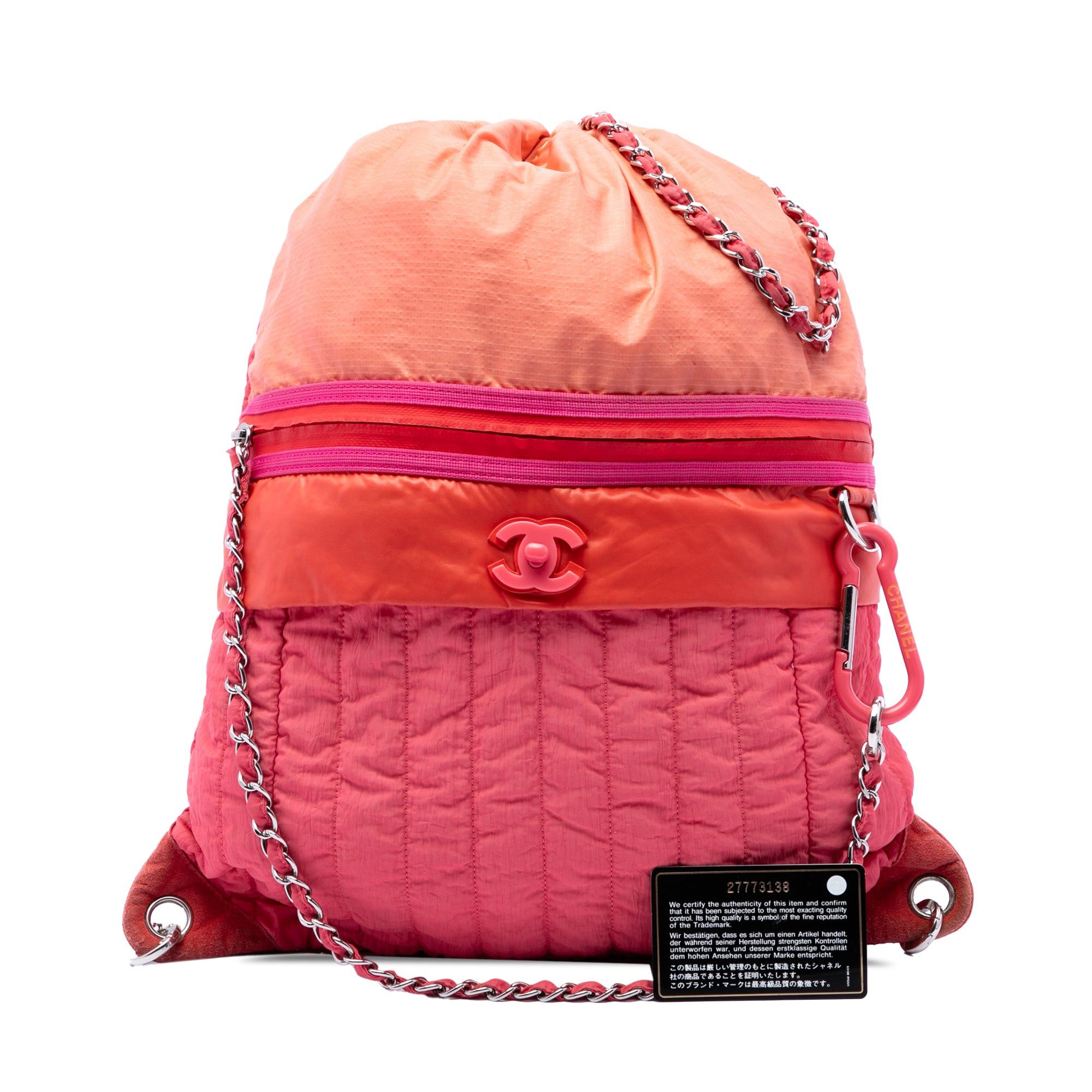 Chanel CC Multicolor Vertical Quilted Nylon Coco Neige Convertible Backpack Size ONE SIZE - 7 Thumbnail