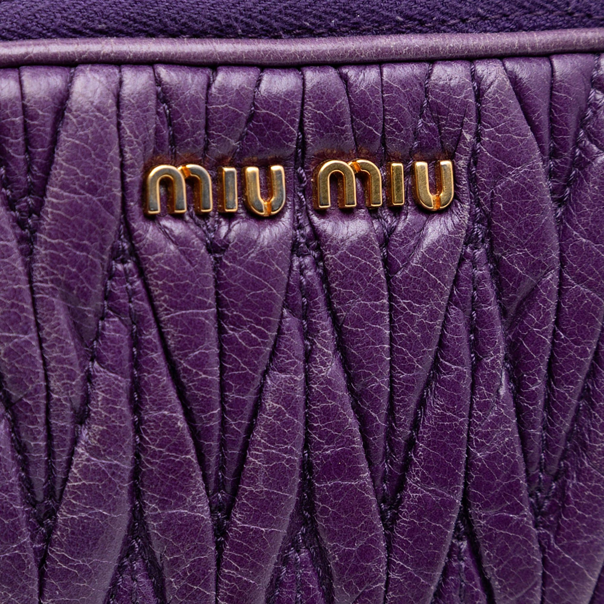 Miu Miu Nappa Matelasse Double Zip Handbag Size ONE SIZE - 5 Thumbnail