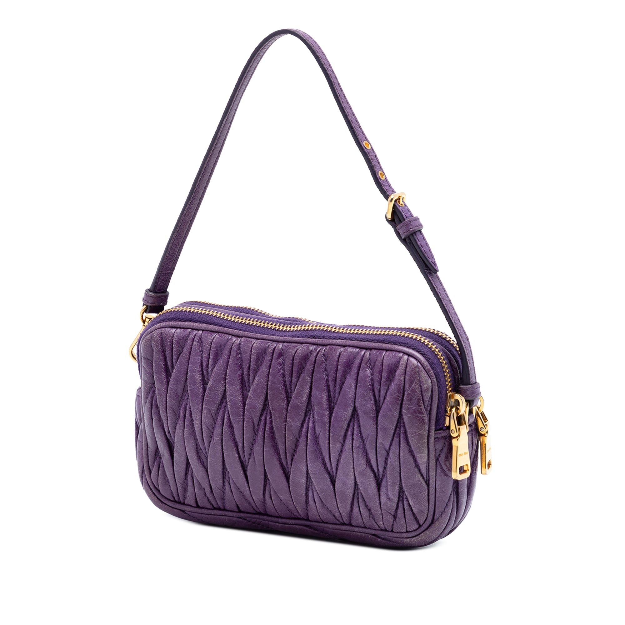 Miu Miu Nappa Matelasse Double Zip Handbag Size ONE SIZE - 2 Thumbnail