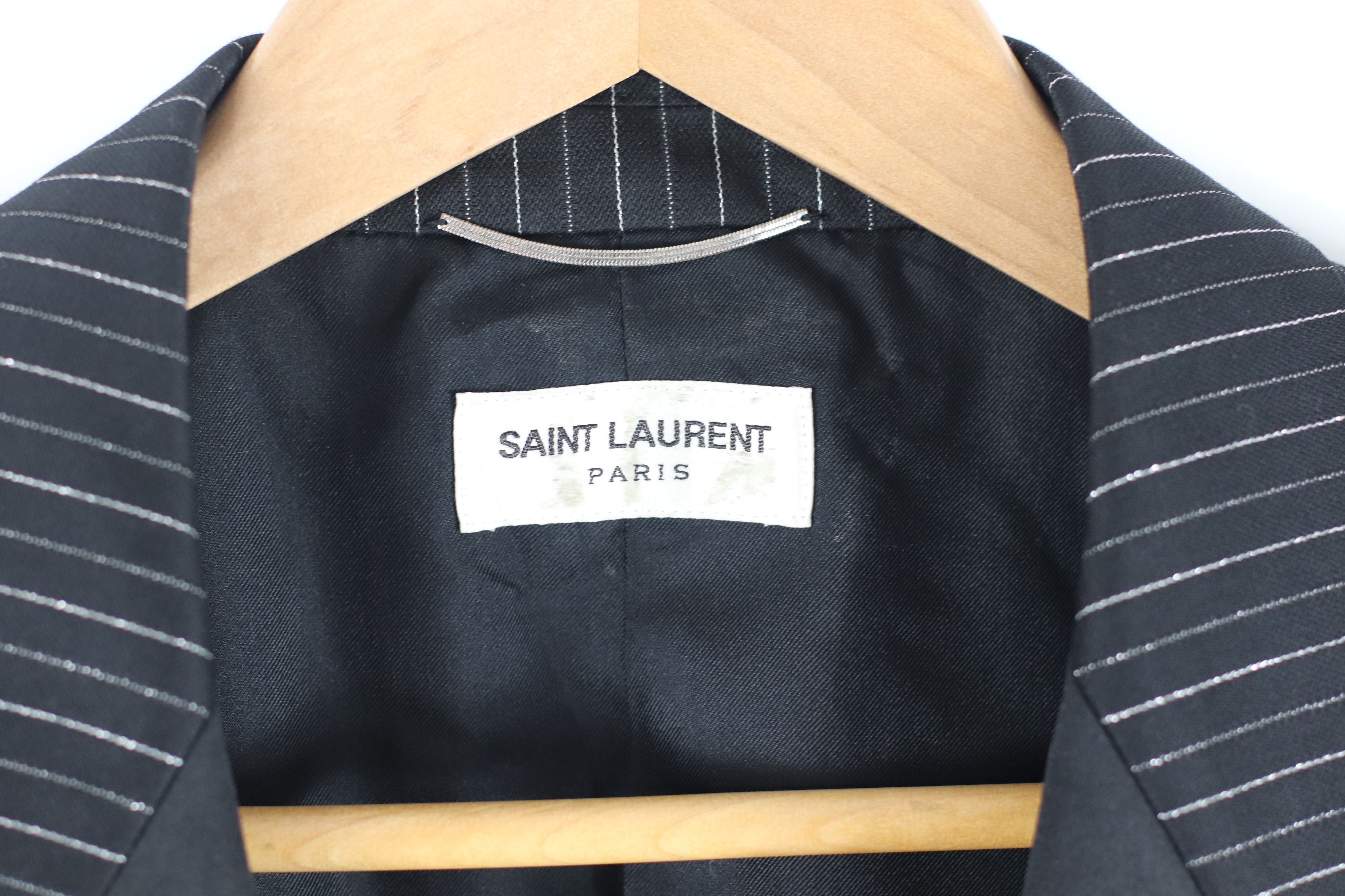 Saint Laurent Paris FW15 Striped Blazer Size 54R - 3 Thumbnail