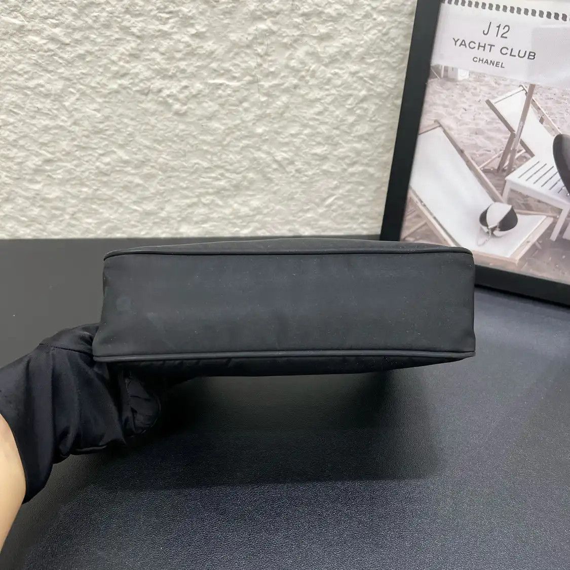 Prada PRADA Re-Edition 2000 mini black nylon logo clutch Size ONE SIZE - 5 Thumbnail