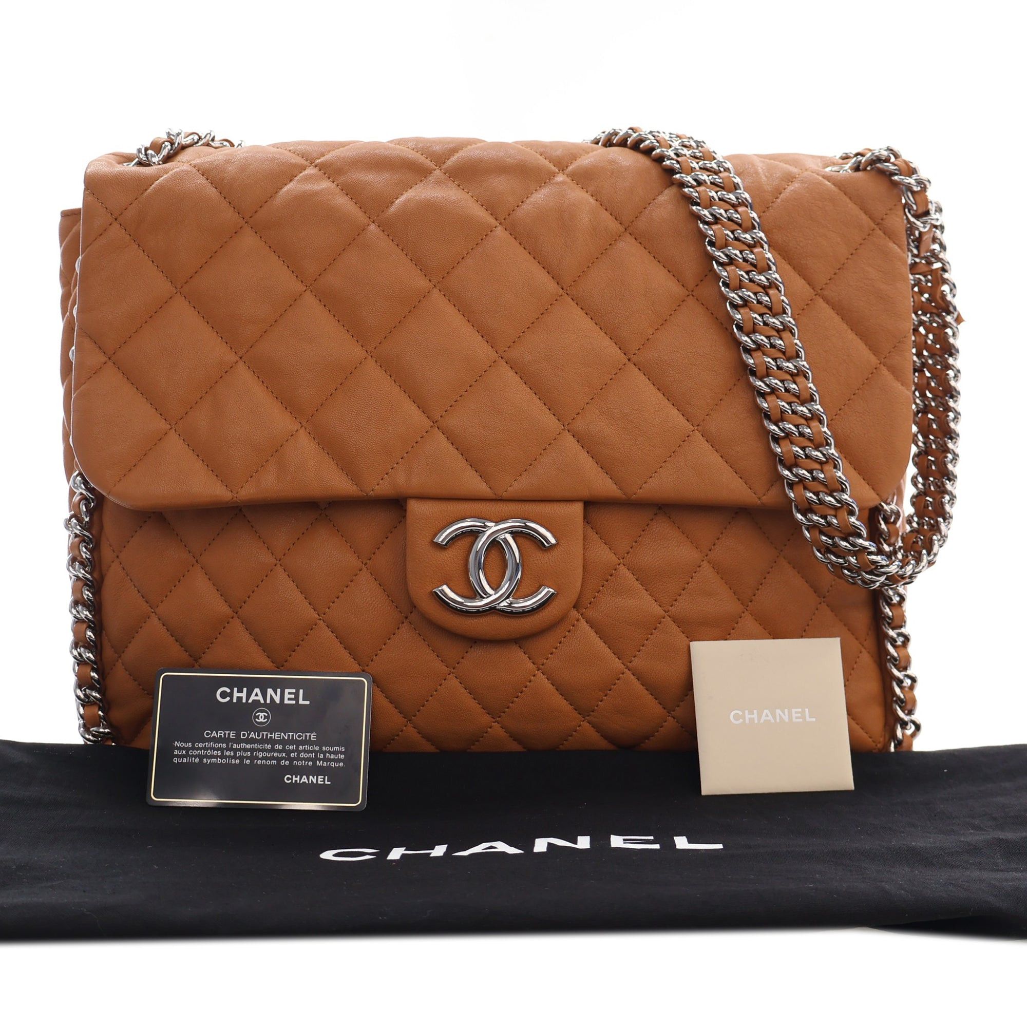 Chanel Maxi Quilted Washed Lambskin Chain Around Flap Size ONE SIZE - 13 Thumbnail