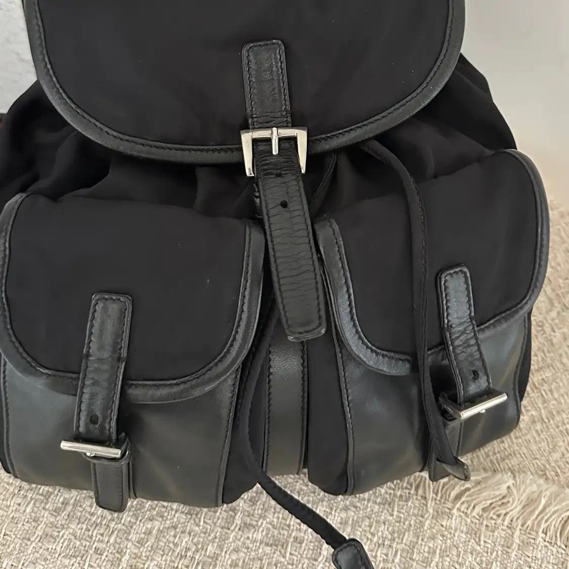 Prada PRADA Re-Nylon Medium black nylon backpack Size ONE SIZE - 8 Thumbnail
