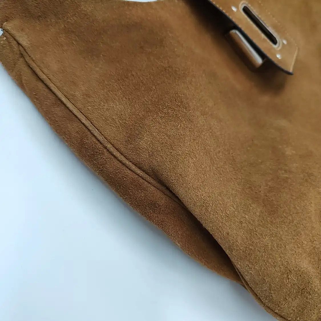Prada PRADA brown suede shoulder bag handbag silver hardware Size ONE SIZE - 10 Thumbnail
