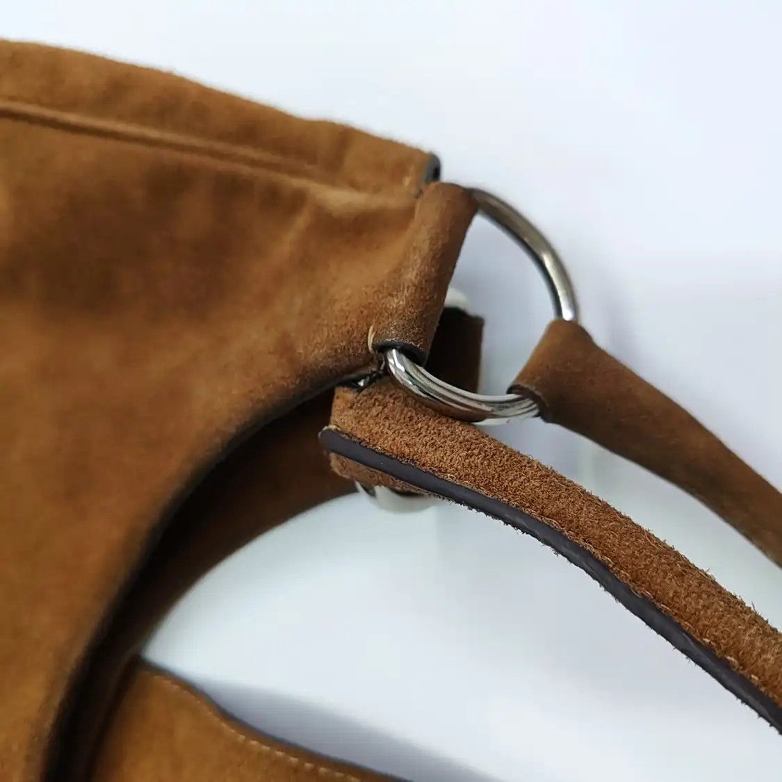 Prada PRADA brown suede shoulder bag handbag silver hardware Size ONE SIZE - 17 Thumbnail