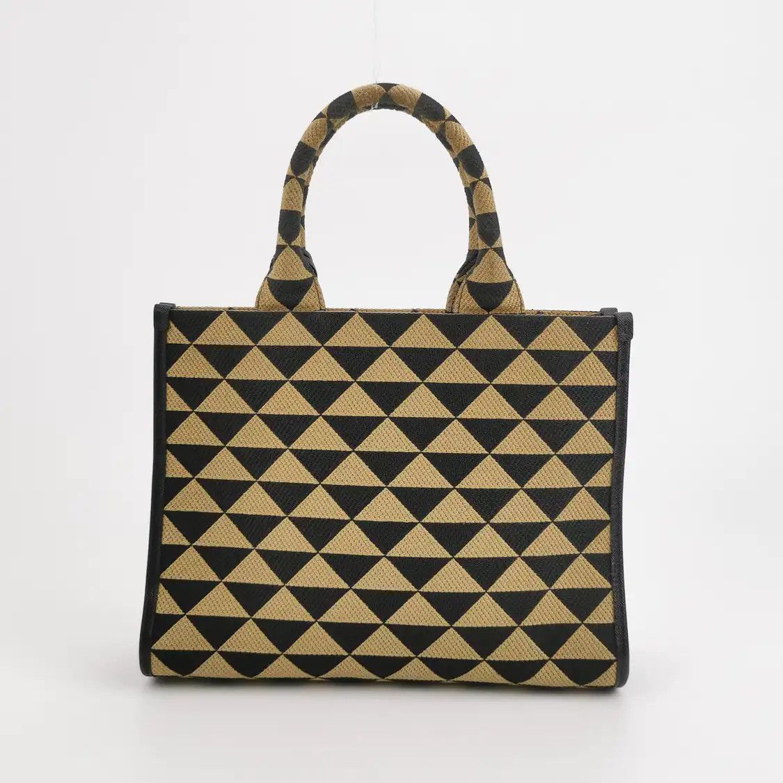 Prada PRADA Symbole brown fabric logo handbag Size ONE SIZE - 4 Thumbnail